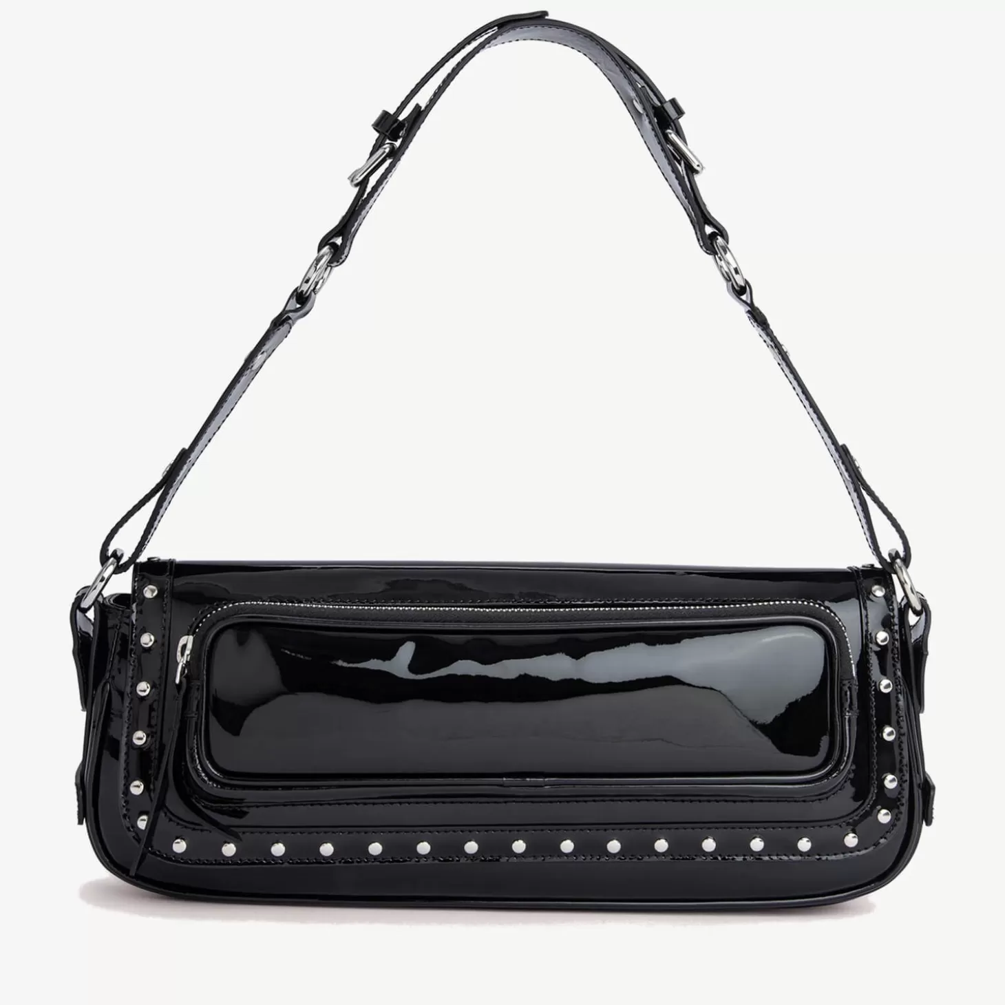 Maddy Studded Black Patent Leather Bag*BY FAR New