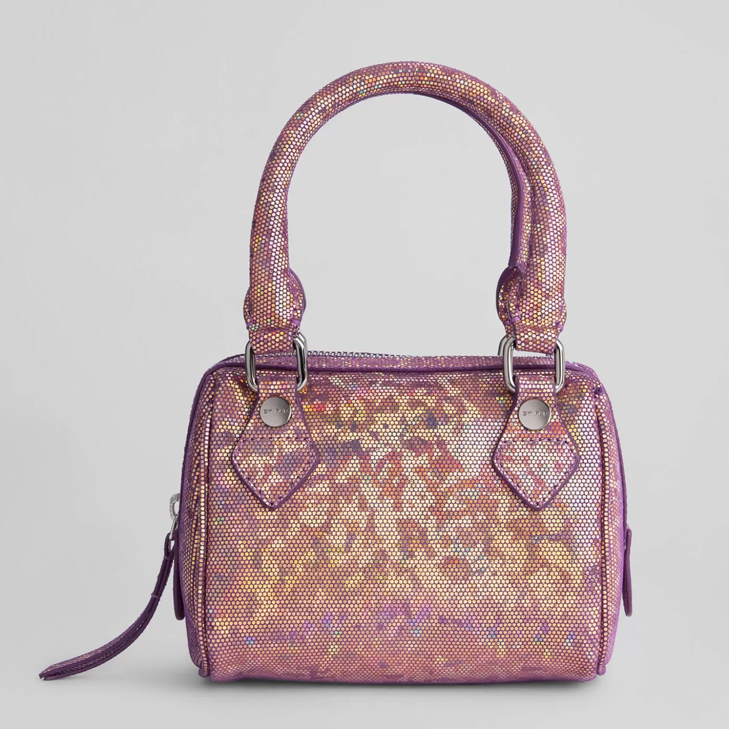 Women's Dora Hologram Leather Bag - Disco Violet*BY FAR Shop