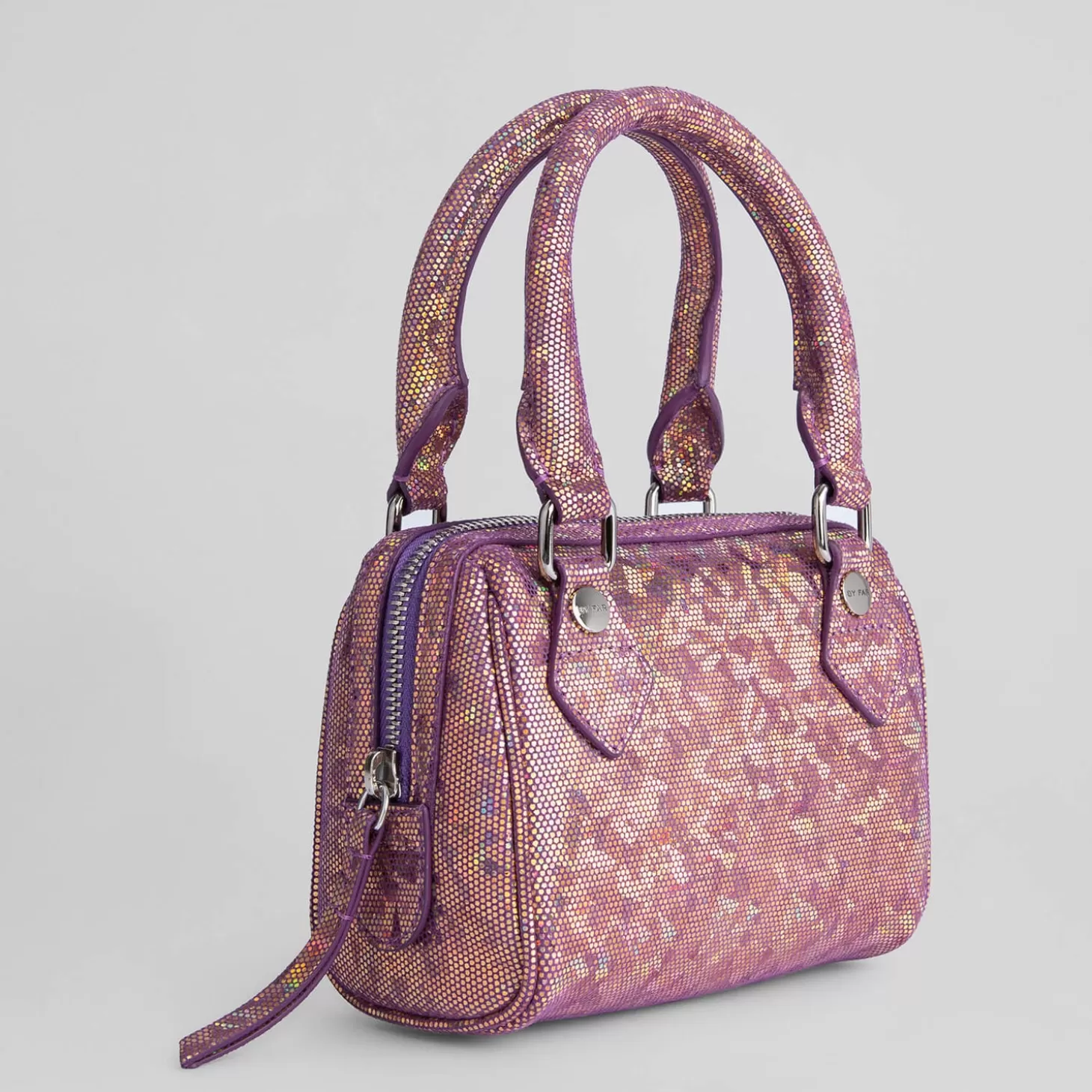 Women's Dora Hologram Leather Bag - Disco Violet*BY FAR Shop