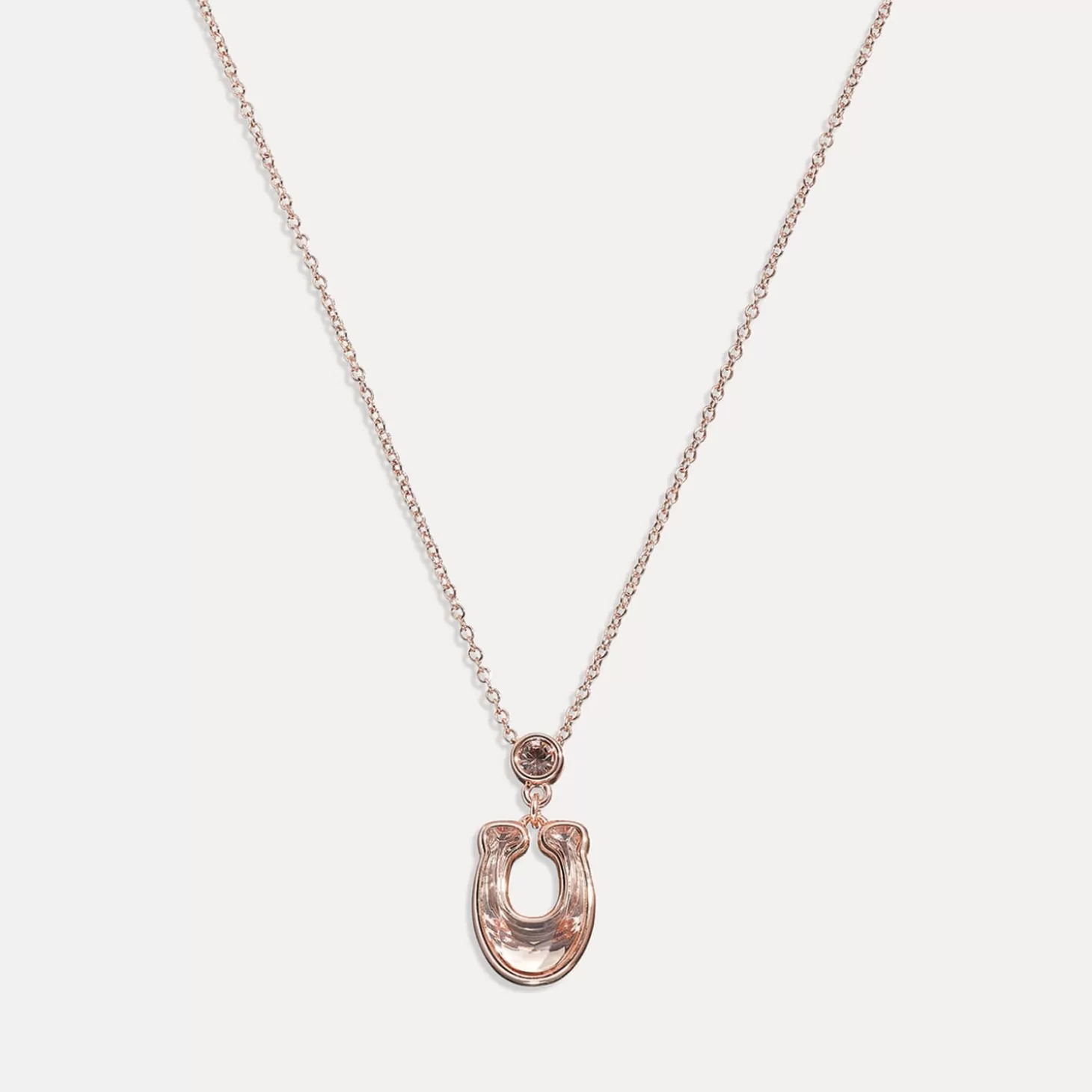 Faceted Crystal C Pendant Necklace*Coach Outlet