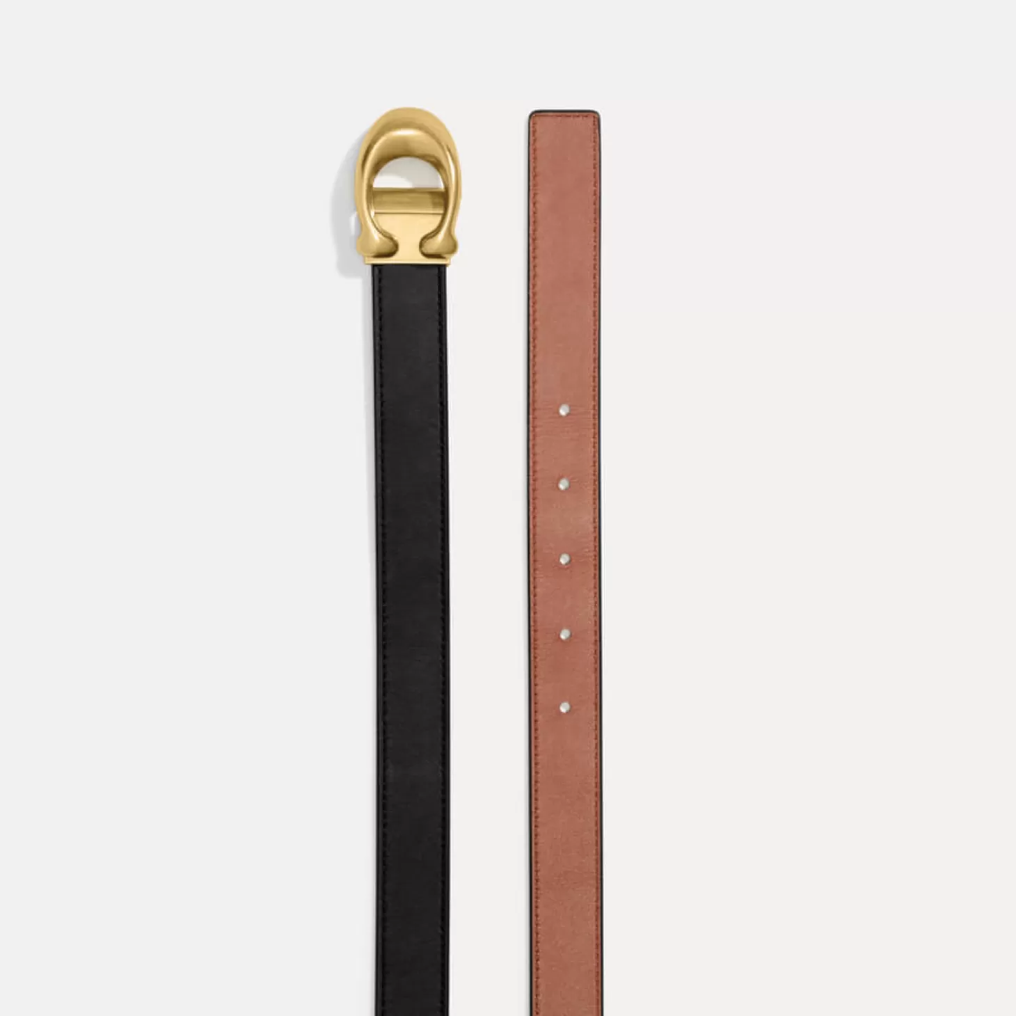 25Mm Sculpted C Leather Reversible Belt*Coach Hot