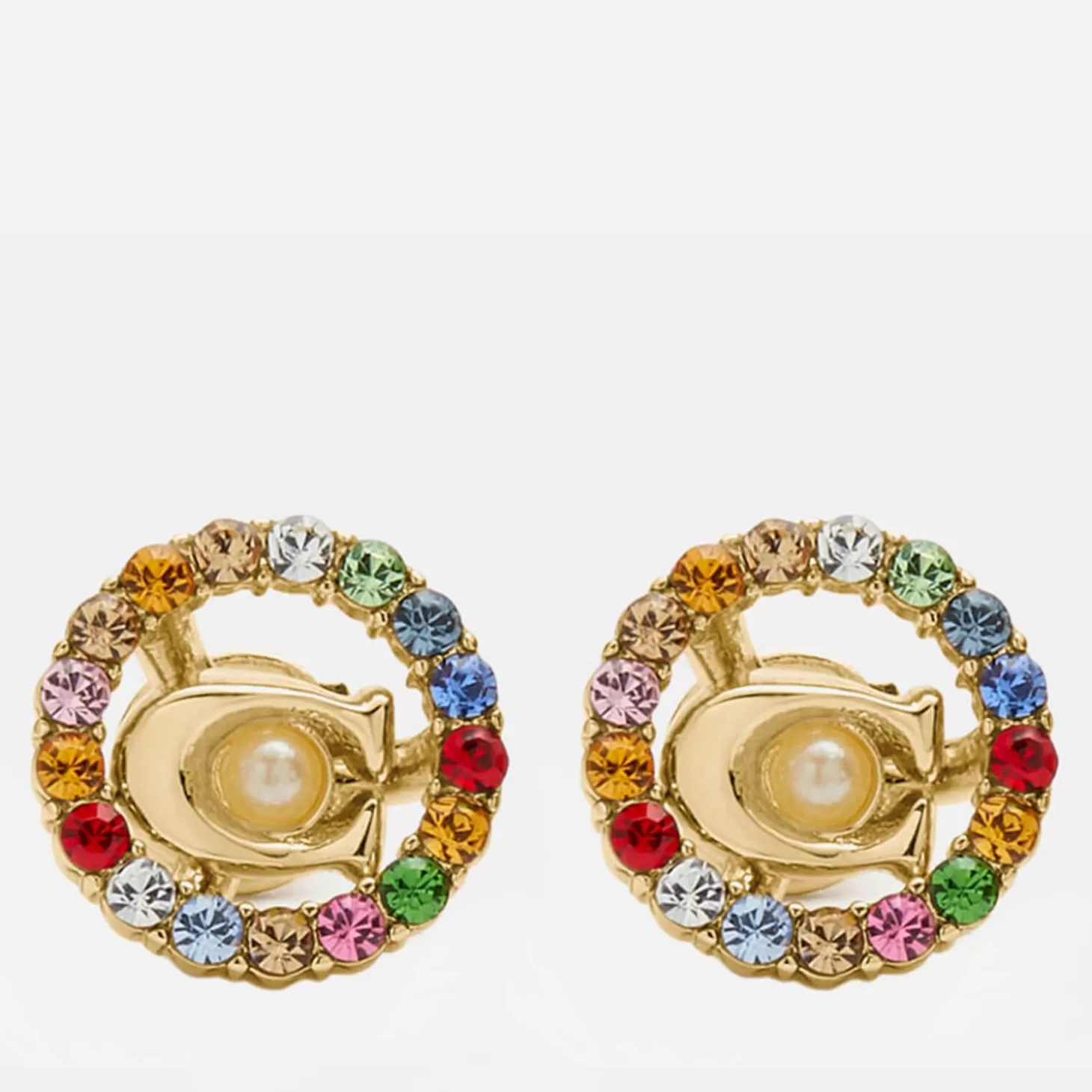 Women's C Multi Stud Earrings - Gold/Multicolor*Coach Best Sale