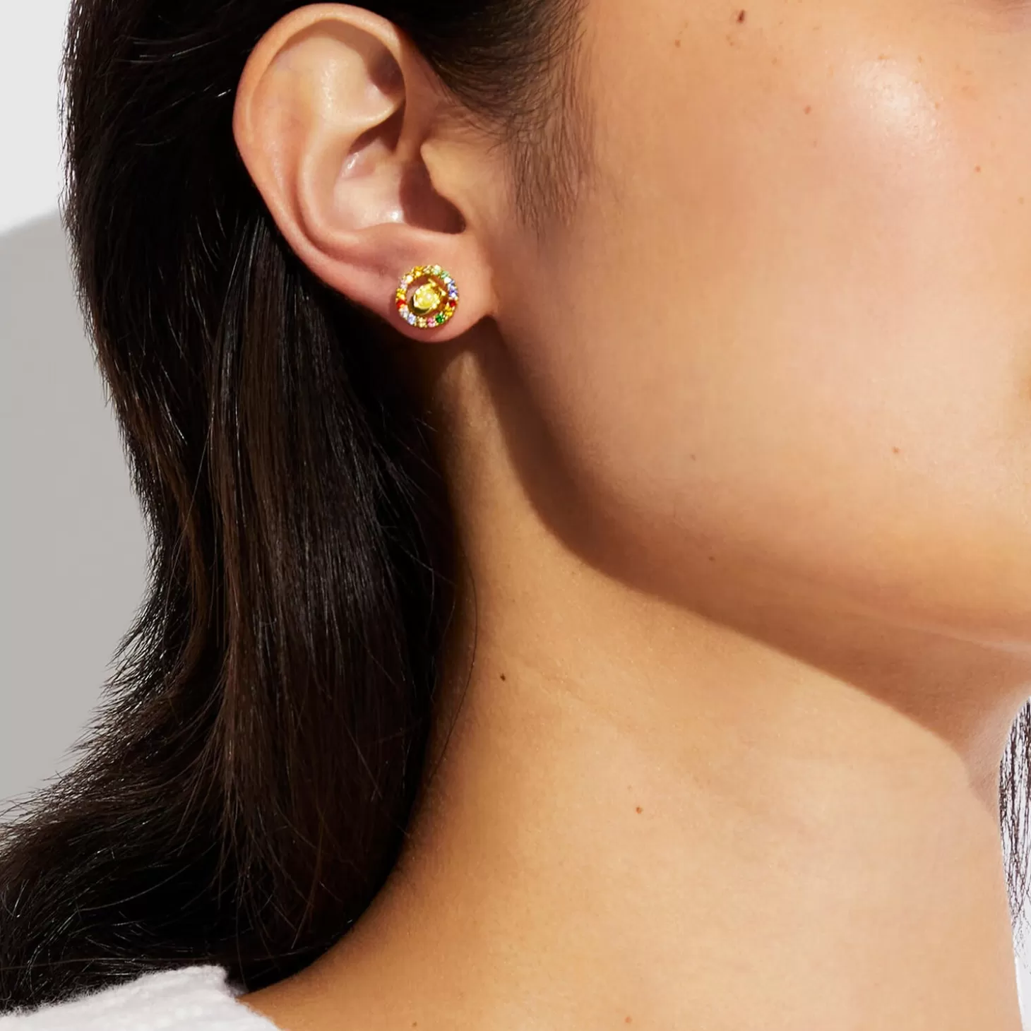 Women's C Multi Stud Earrings - Gold/Multicolor*Coach Best Sale