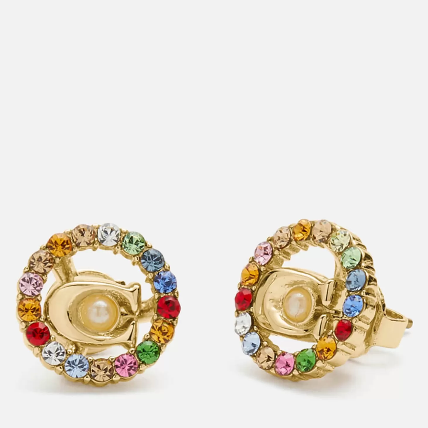 Women's C Multi Stud Earrings - Gold/Multicolor*Coach Best Sale