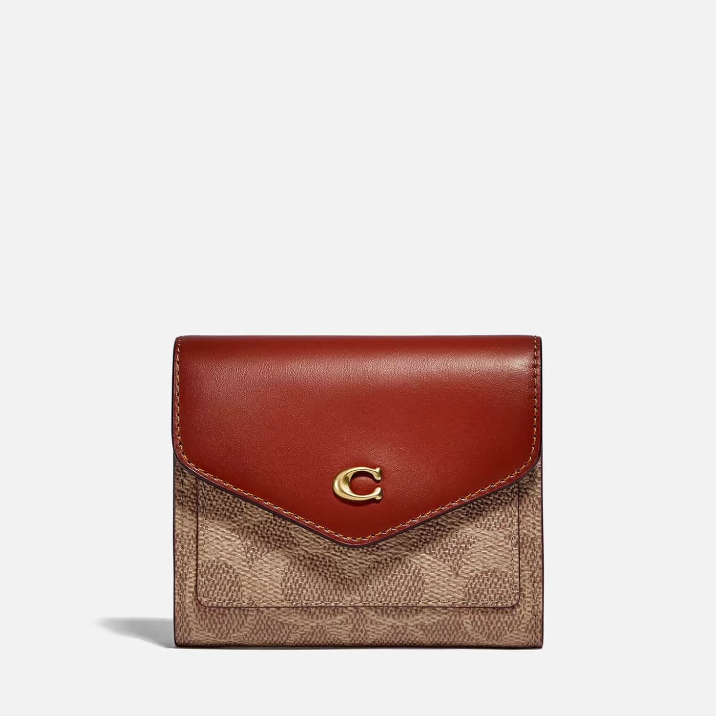 Women's Colorblock Coated Canvas Signature Wallet -*Coach Cheap
