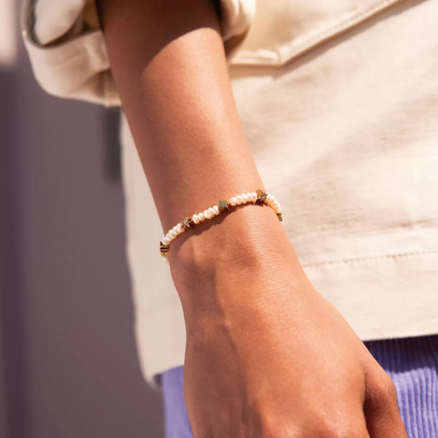 Northern Star Gold-Plated And Faux Pearl Bracelet*Estella Bartlett Shop