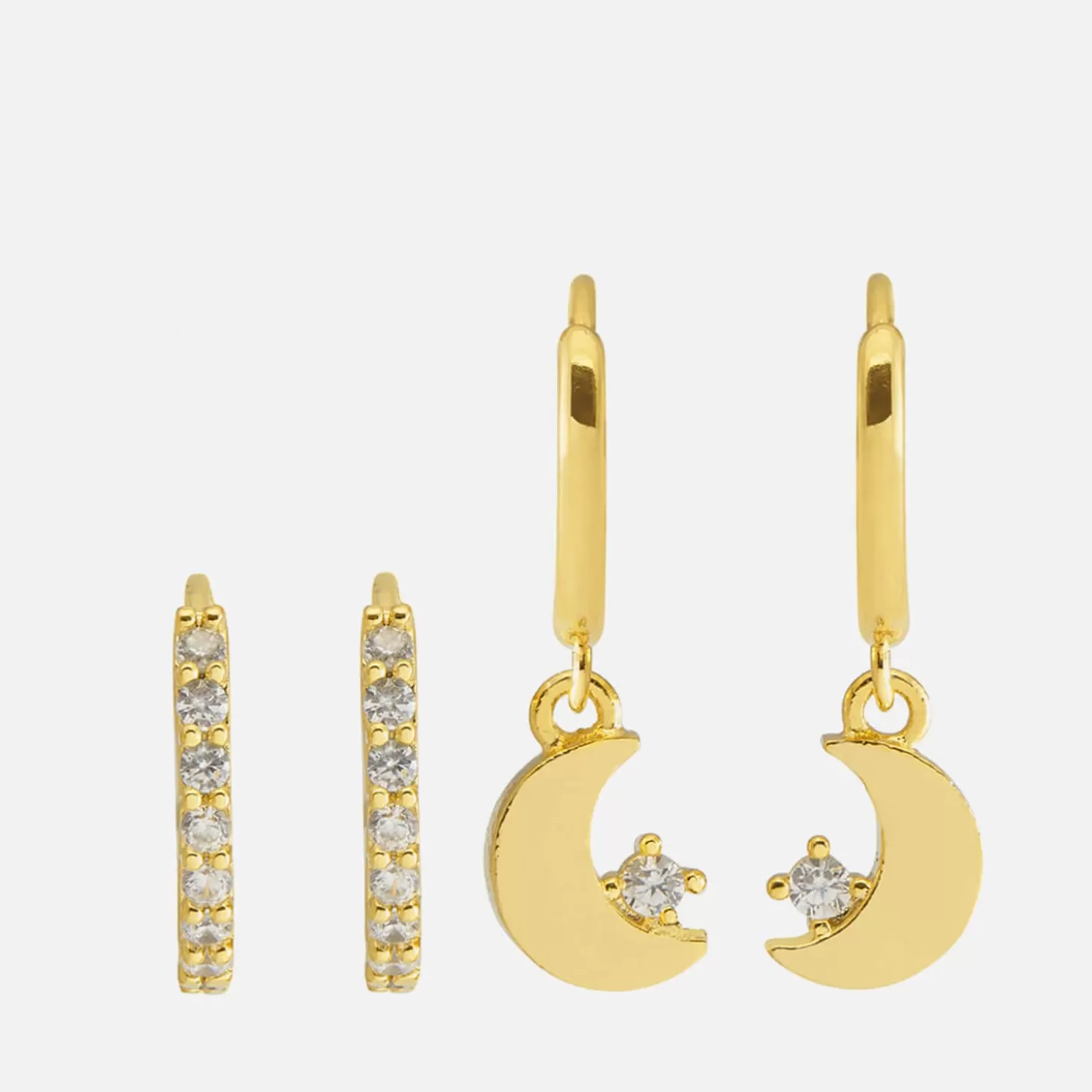 Twinkle Set Of Two Gold-Plated And Crystal Earrings*Estella Bartlett Shop