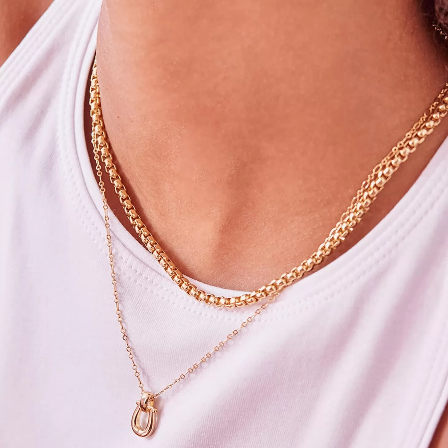 Women's Chunky Rounded Box Chain - Gold Plate/Gold Plated*Estella Bartlett Store
