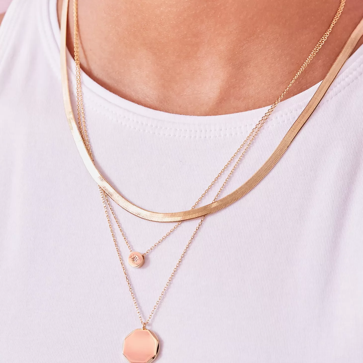 Women's Double Layer Necklace With Cz Slider - Gold Plate/Gold Plated*Estella Bartlett Best Sale