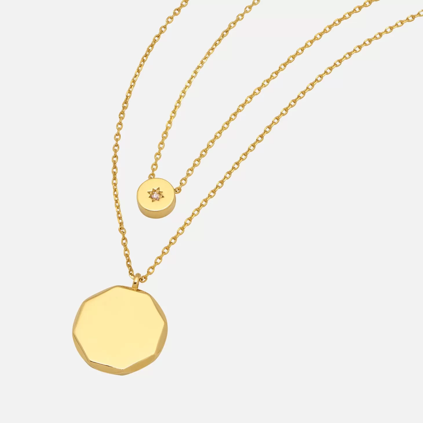 Women's Double Layer Necklace With Cz Slider - Gold Plate/Gold Plated*Estella Bartlett Best Sale