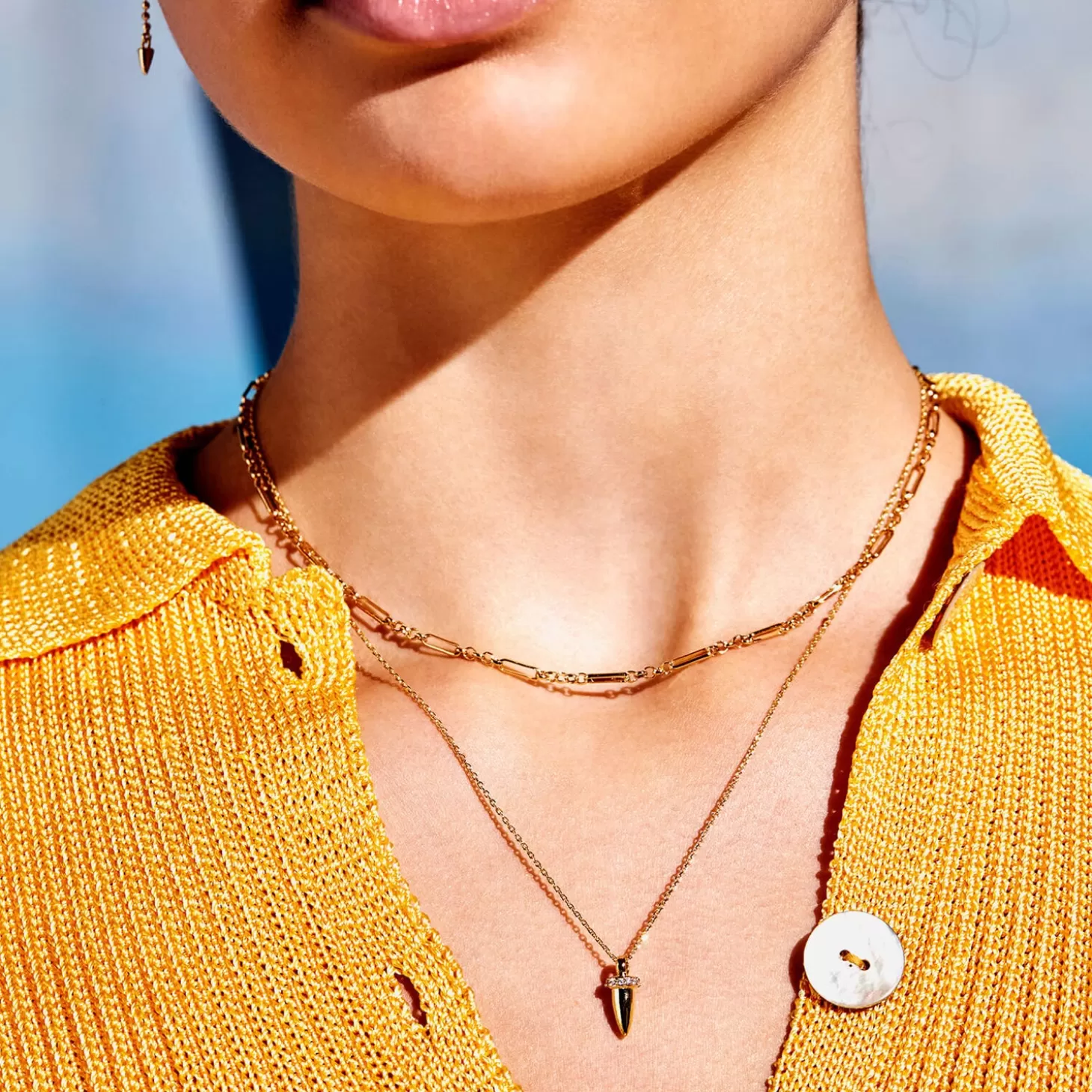Women's Oval & Trace Chain Large - Gold Plate/Gold Plated*Estella Bartlett Hot