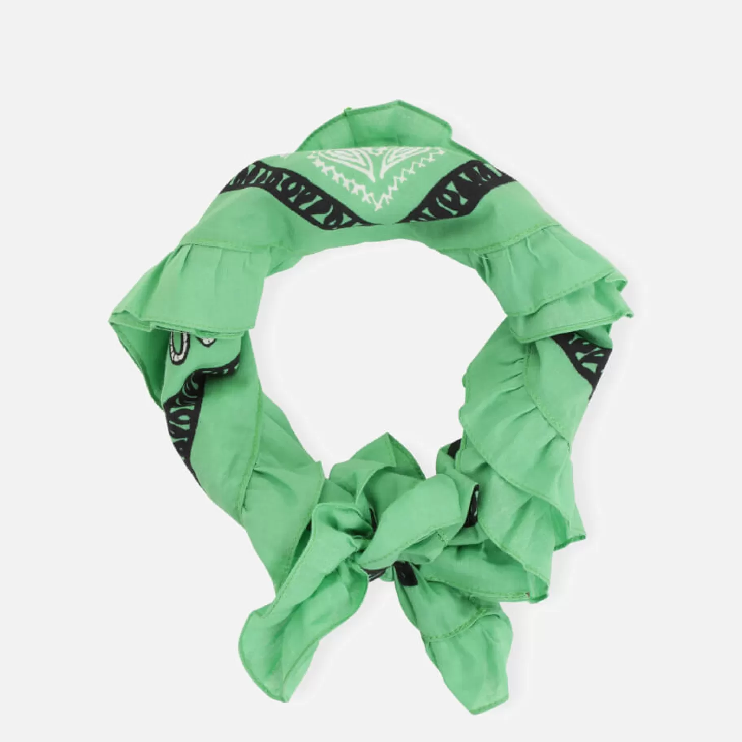 Ruffled Organic-Cotton Bandana*Ganni Clearance