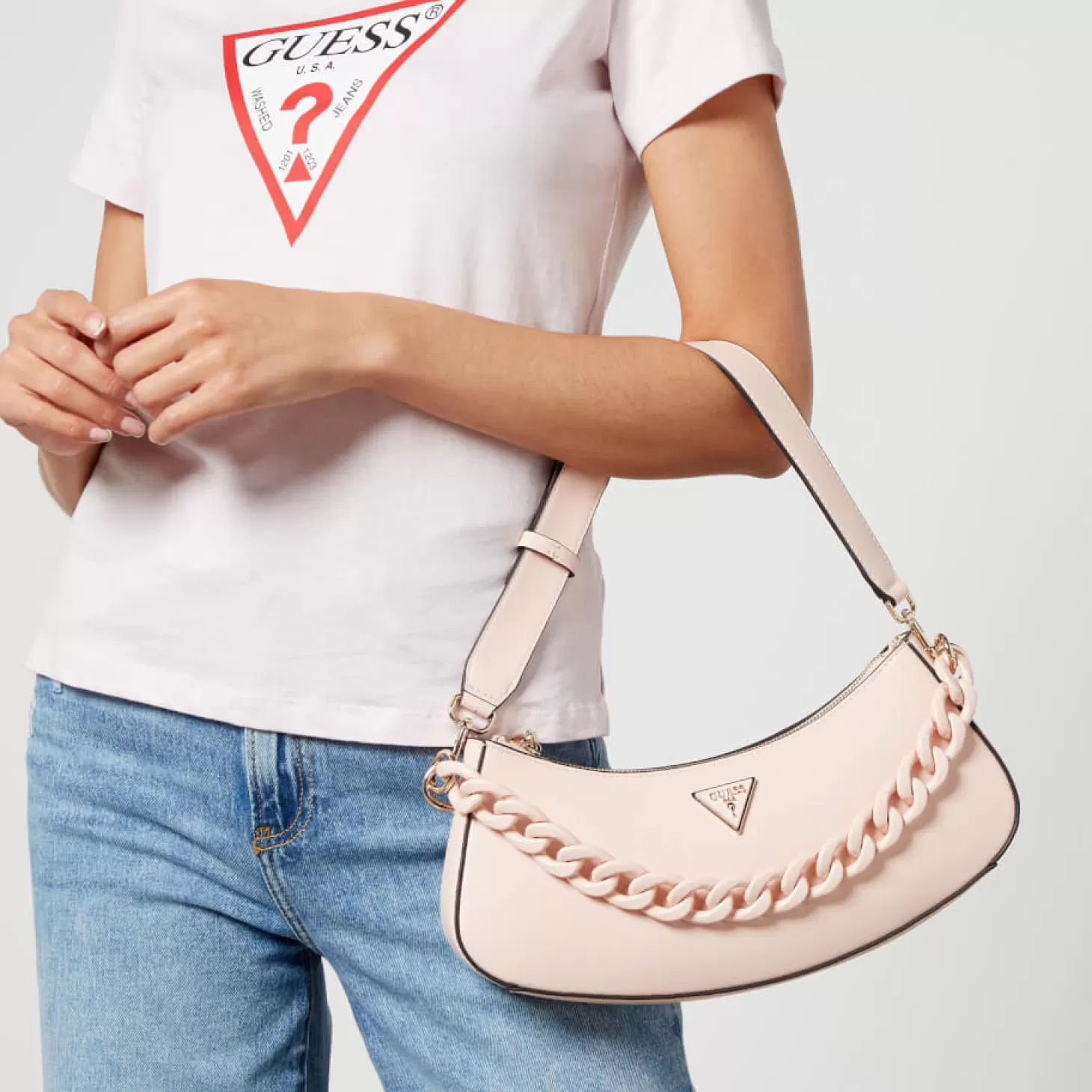 Corina Faux Leather Top Zip Shoulder Bag*Guess Store