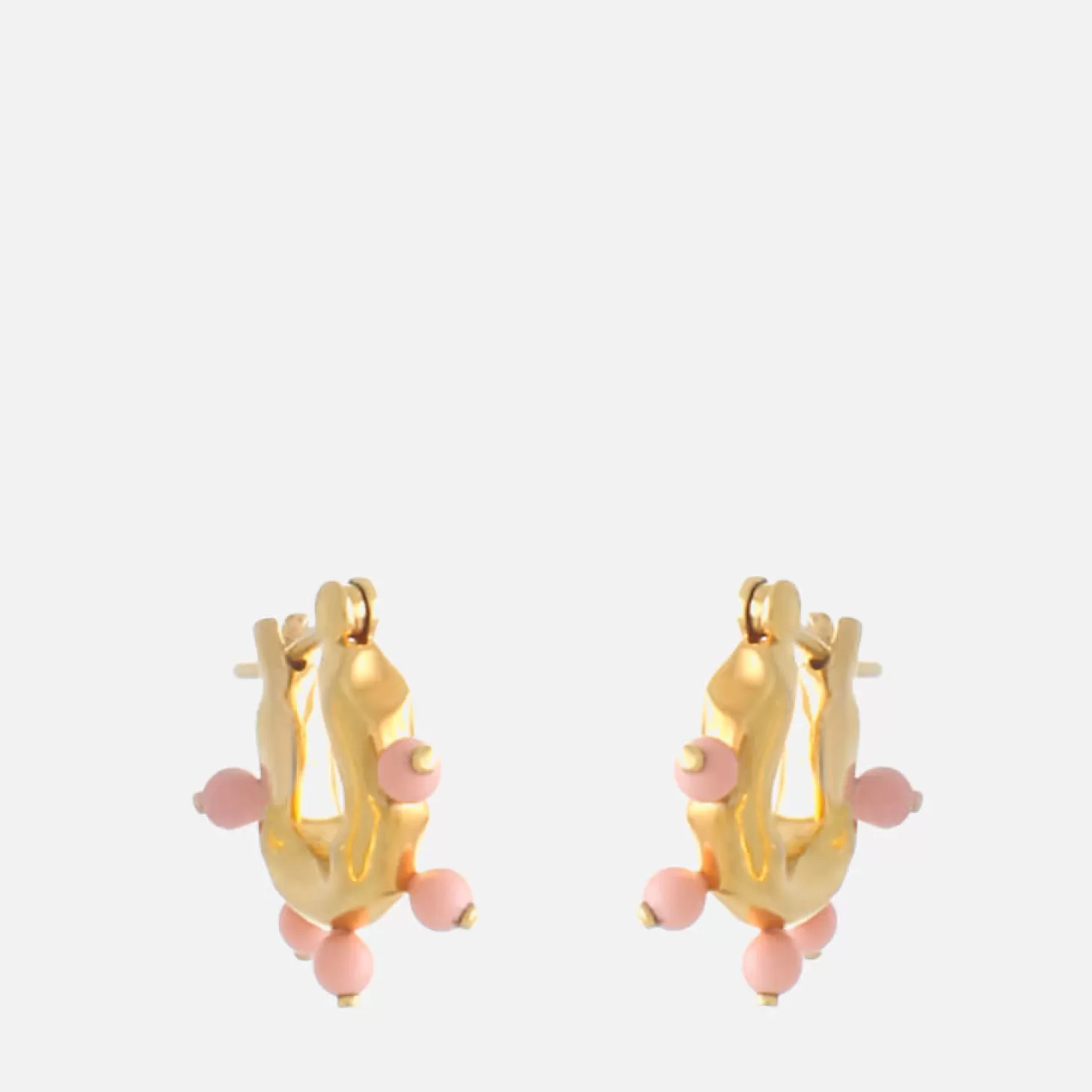 Mini Wave Enamel And Gold-Tone Hoop Earrings*Joanna Laura Constantine Cheap