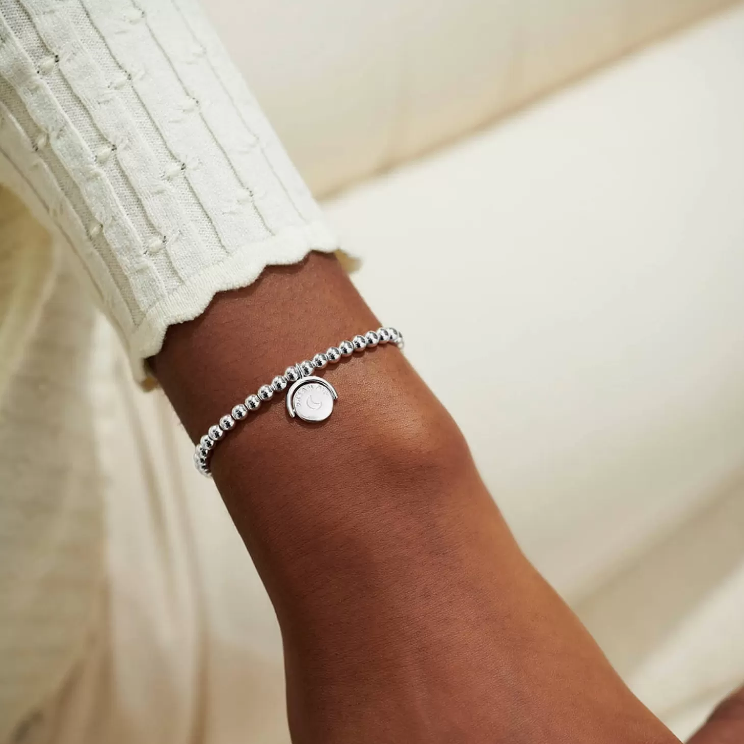 Dream Big Live Happy Silver-Tone Bracelet*Joma Jewellery Store