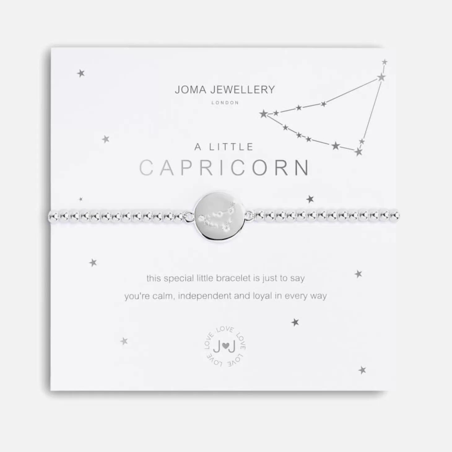 Women's A Little Capricorn Silver Bracelet Stretch - Silver*Joma Jewellery Hot