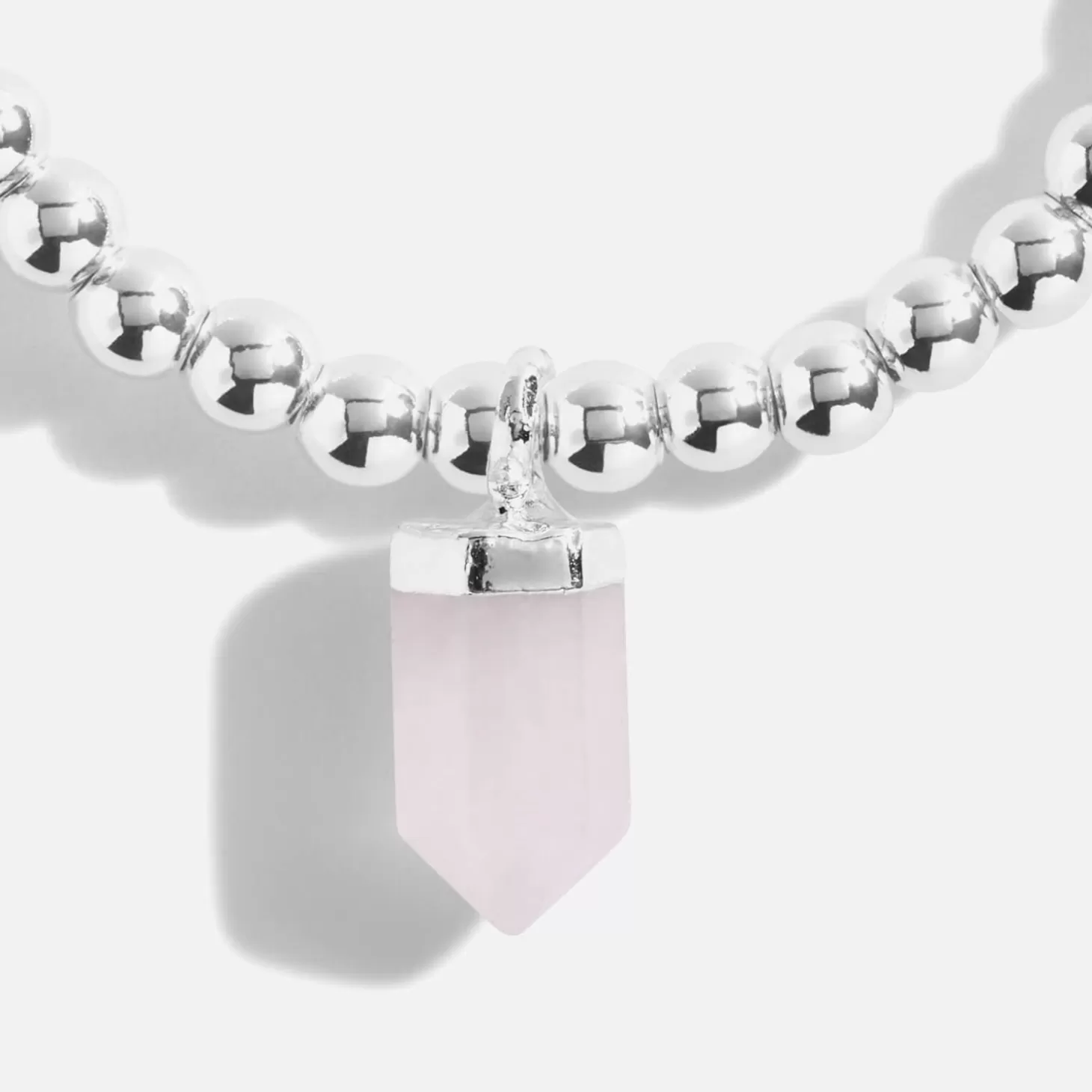 Women's Crystal A Little Rose Quartz Silver Bracelet - Silver*Joma Jewellery Fashion