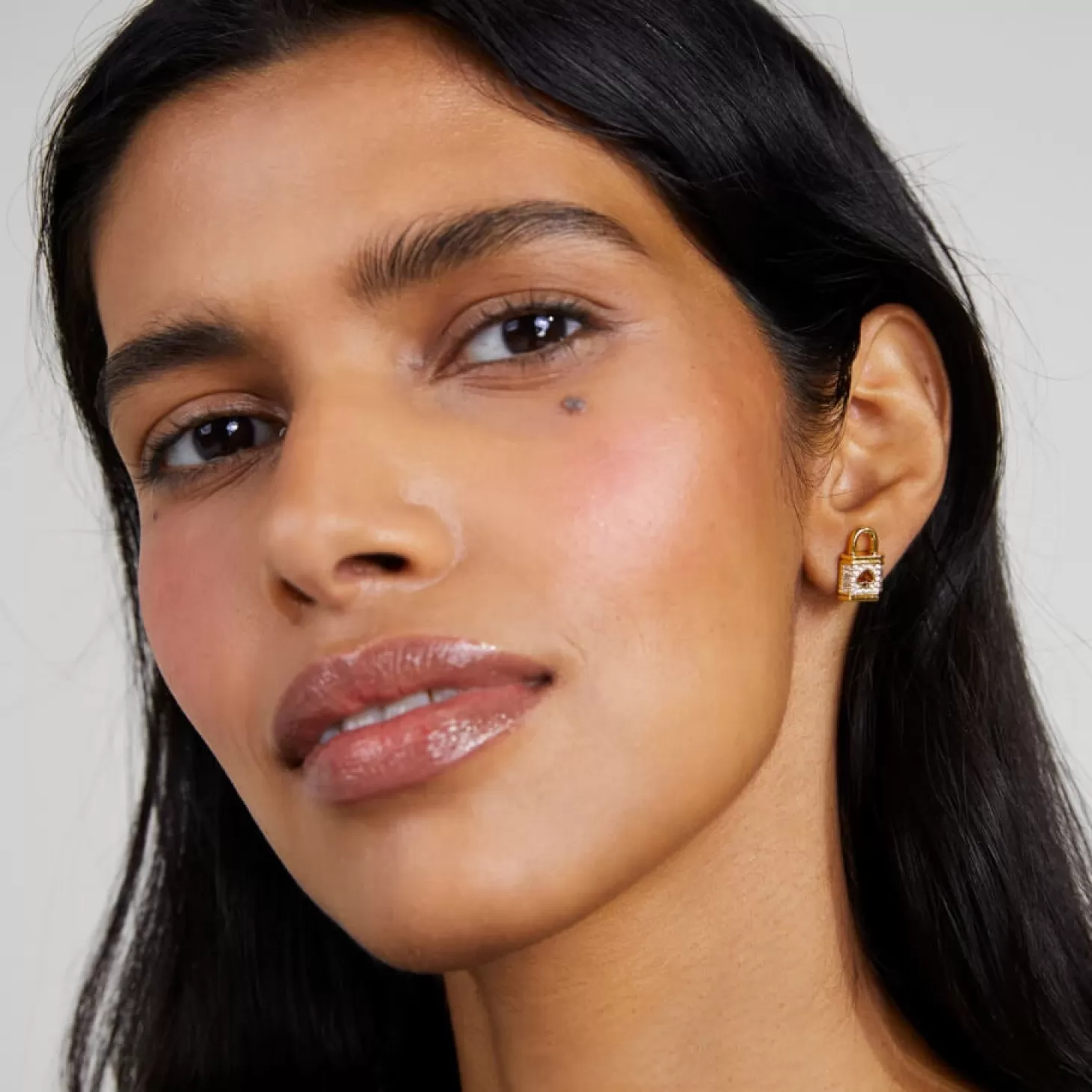 Lock And Spade Gold-Tone And Cubic Zirconia Pave Studs*Kate Spade New York Best Sale