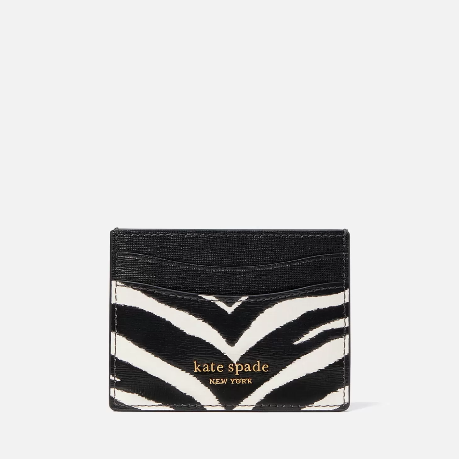Morgan Zebra Leather Card Holder*Kate Spade New York Outlet