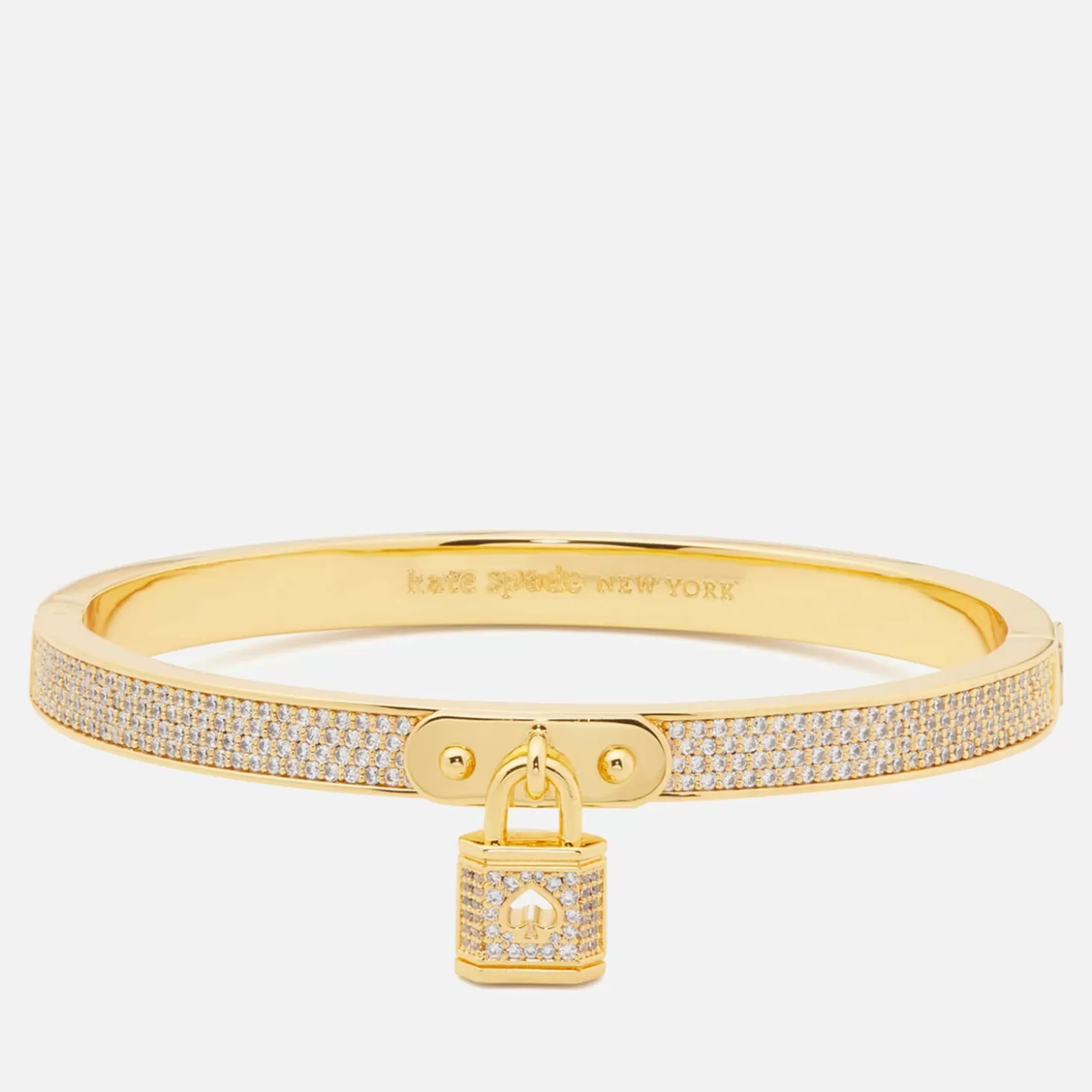 Pave Lock Pendant Gold-Tone Bangle*Kate Spade New York Best