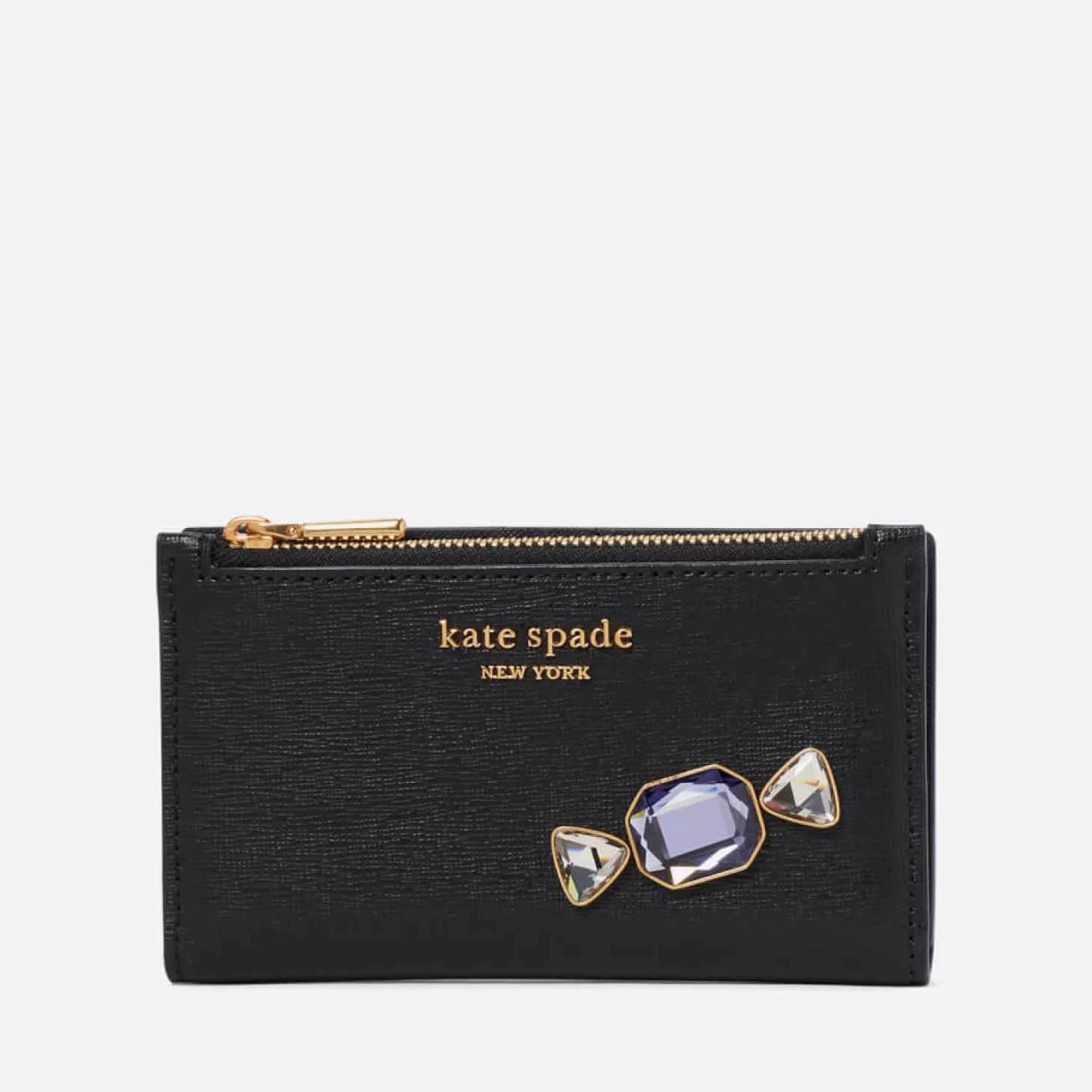 Women's Bonbon Stone Embellished Saffiano Small Slim Bifold Wallet - Black Multi*Kate Spade New York Online