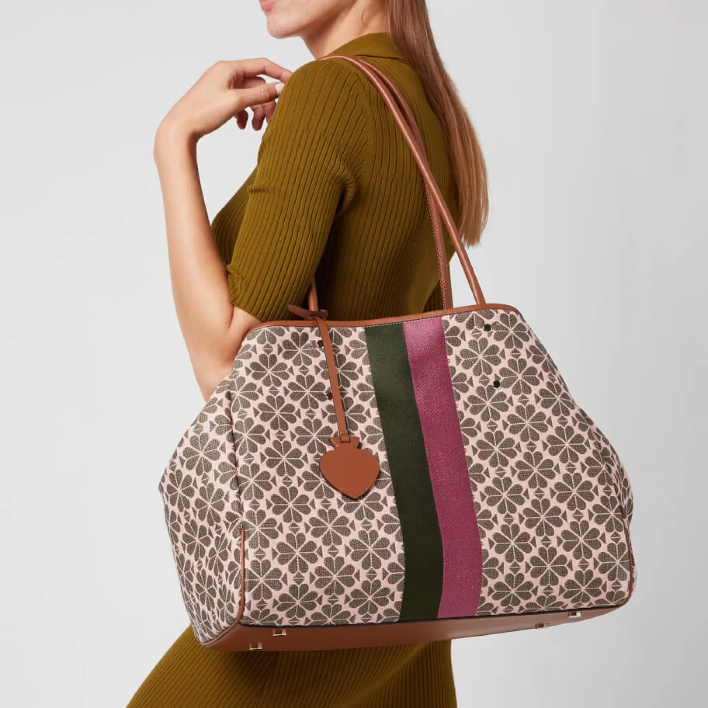 Women's Everything Spade Flower Jacquard Tote Bag - Pink Multi*Kate Spade New York Discount