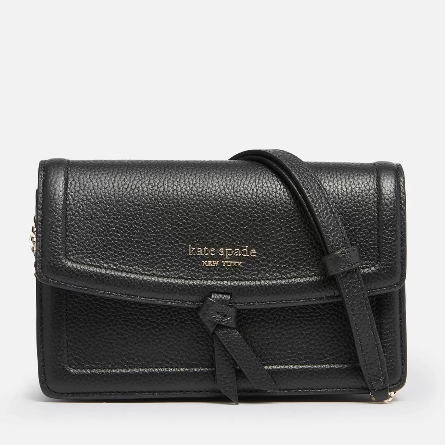 Women's Knott Pebbled Flap Cross Body Bag - Black*Kate Spade New York Best