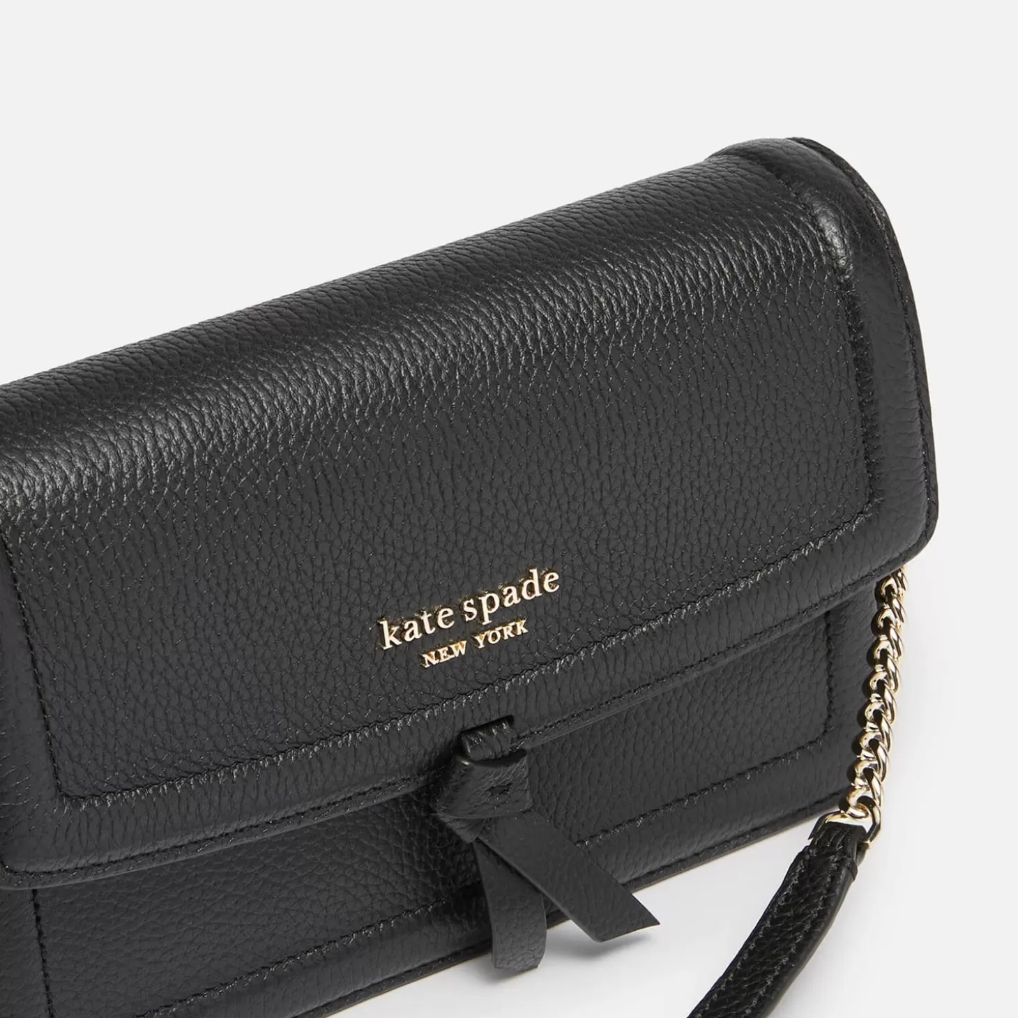 Women's Knott Pebbled Flap Cross Body Bag - Black*Kate Spade New York Best
