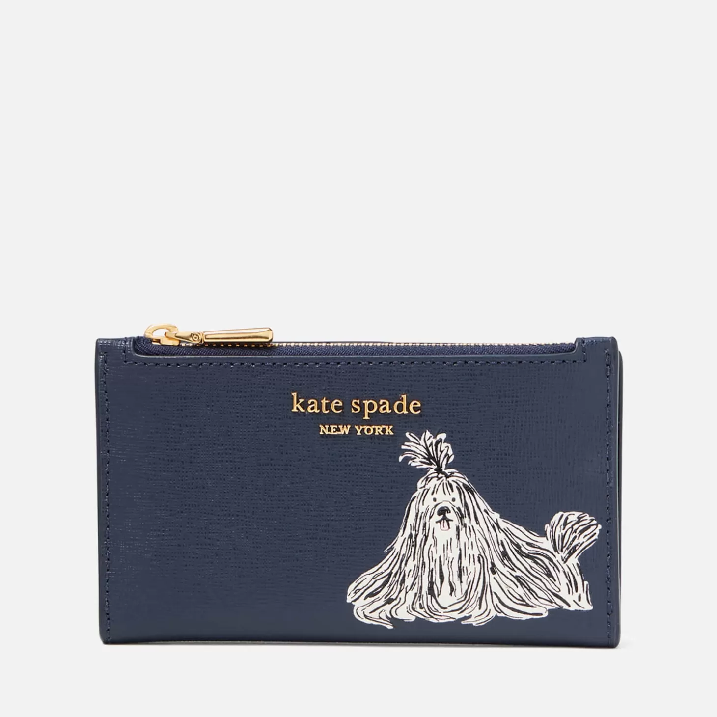 New York Women's Shaggy Embossed Saffiano Leather Smalll Slim Bifold Wallet - Blazer Blue Multi*Kate Spade Flash Sale