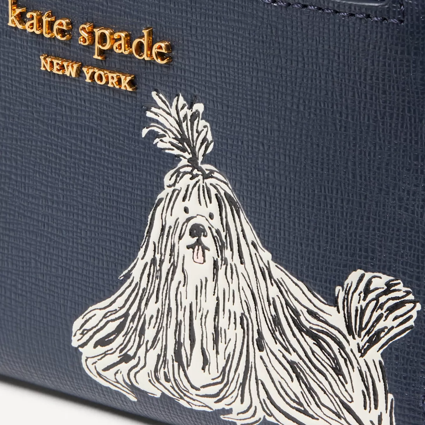 New York Women's Shaggy Embossed Saffiano Leather Smalll Slim Bifold Wallet - Blazer Blue Multi*Kate Spade Flash Sale