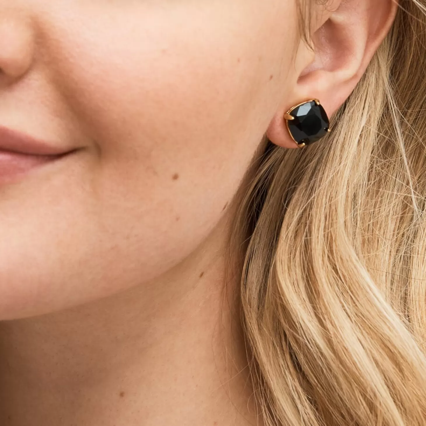 Women's Small Square Studs - Jet*Kate Spade New York Store