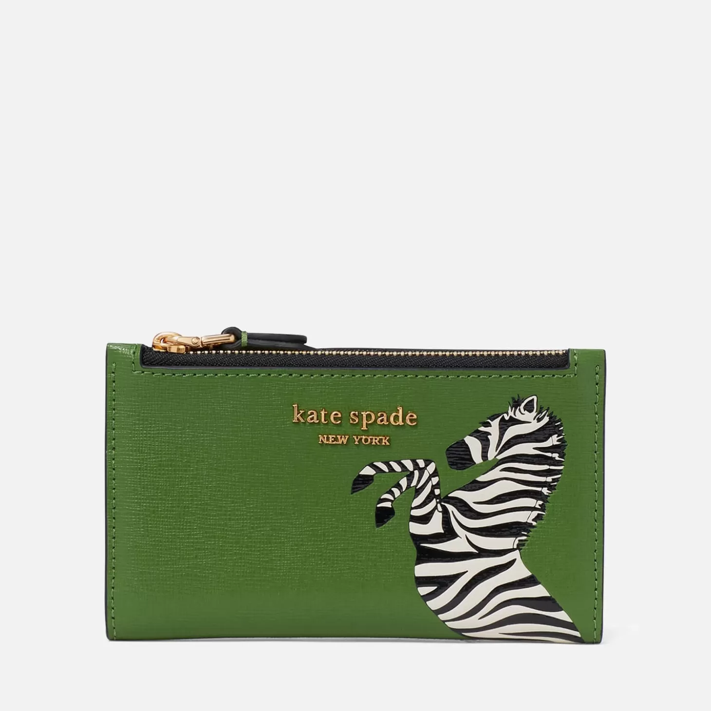 Zebra Print Saffiano Leather Bifold Wallet*Kate Spade New York Fashion