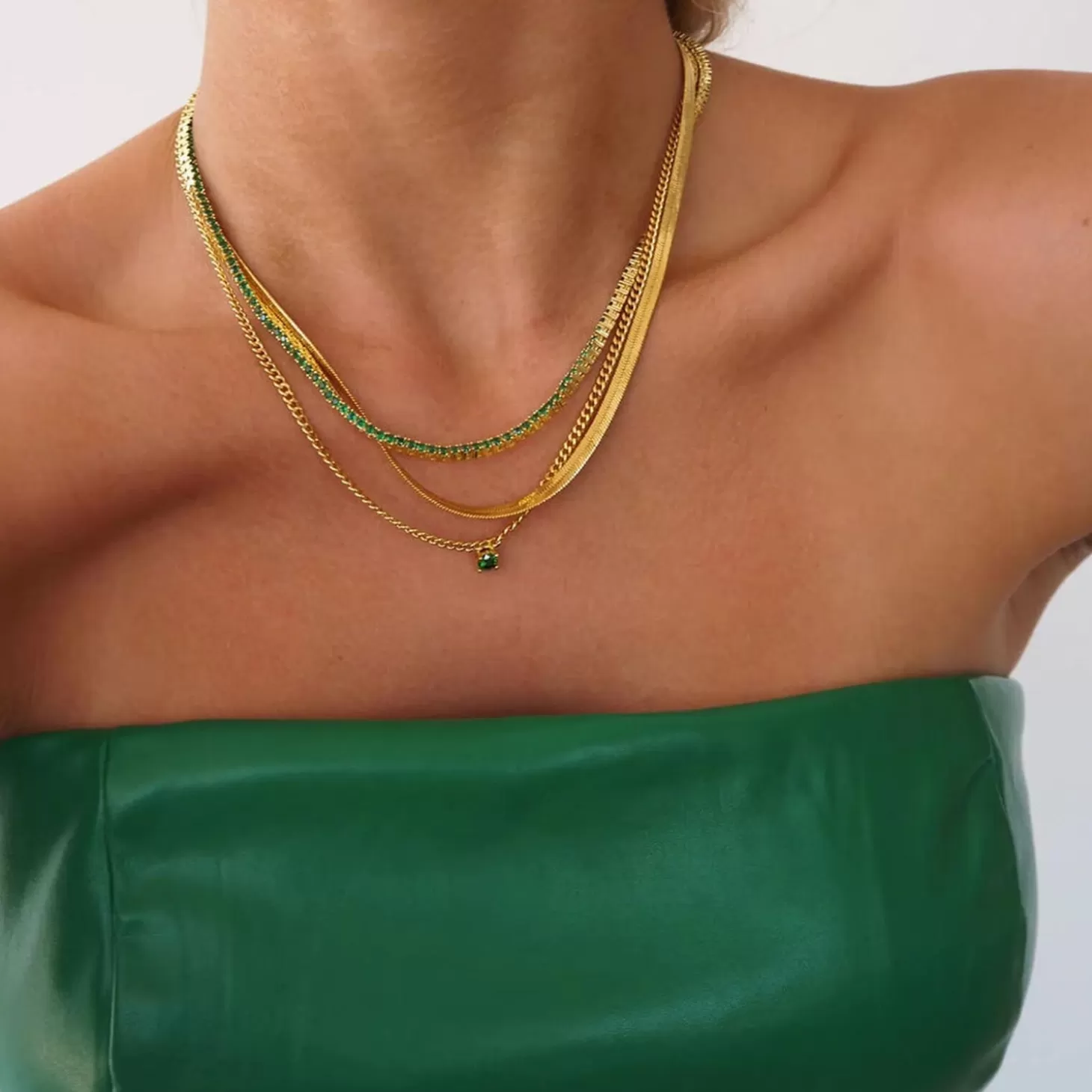 Bargot Plated Brass And Crystal Stud Necklace*Luv AJ Sale