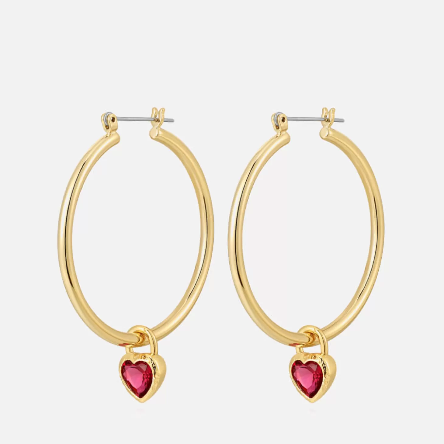 X For Love And Lemons Heart Gold-Plated Hoop Earrings*Luv AJ Shop