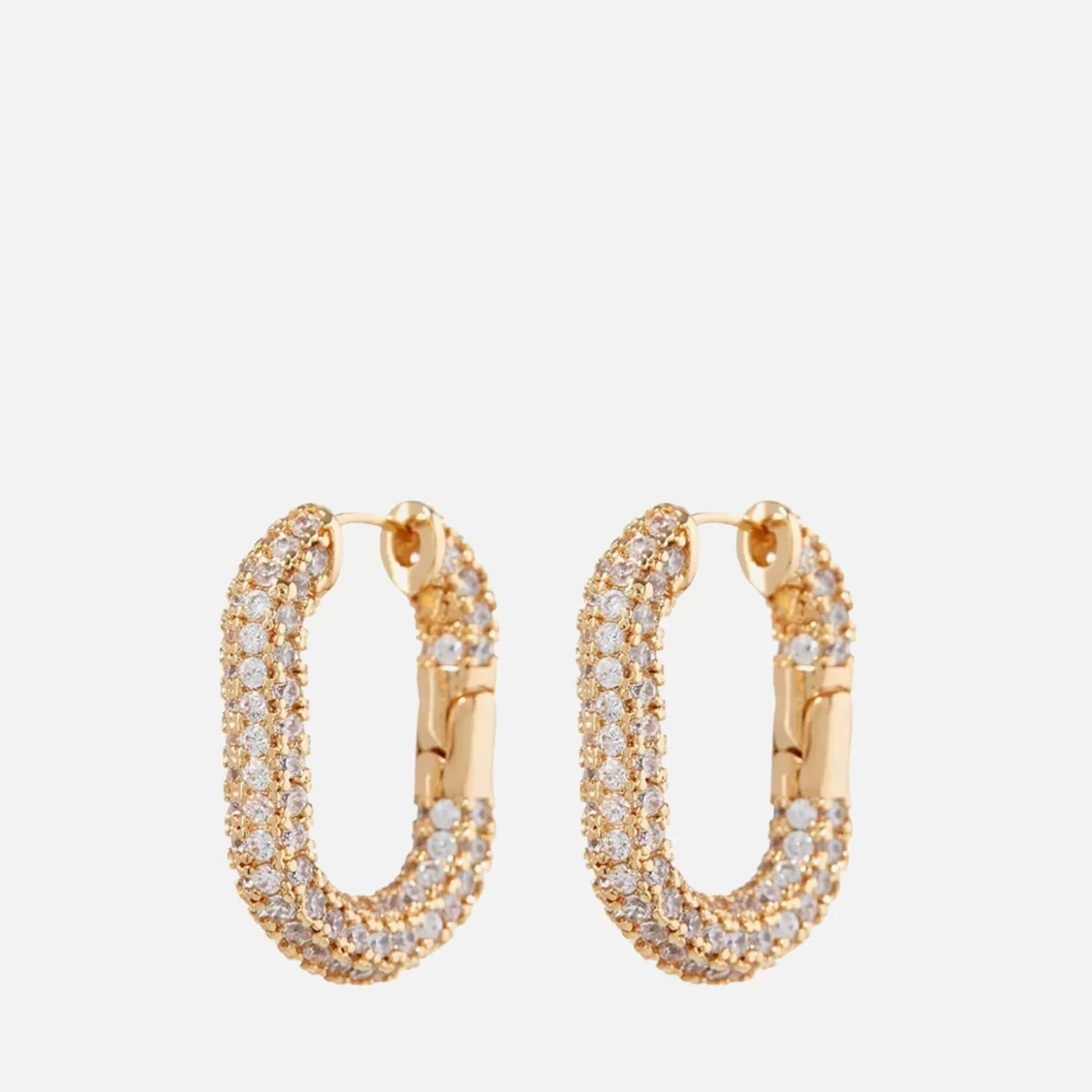 Xl Pave Chain Gold-Plated Crystals Earrings*Luv AJ Cheap