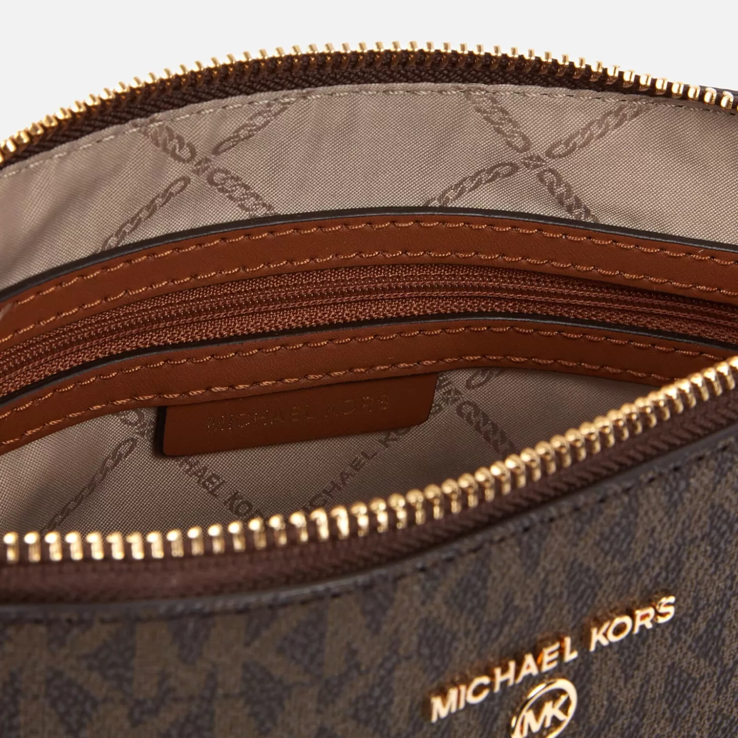 Women's Jet Set Charm Large Dome Cross Body - Brown/Acorn*MICHAEL Michael Kors Cheap