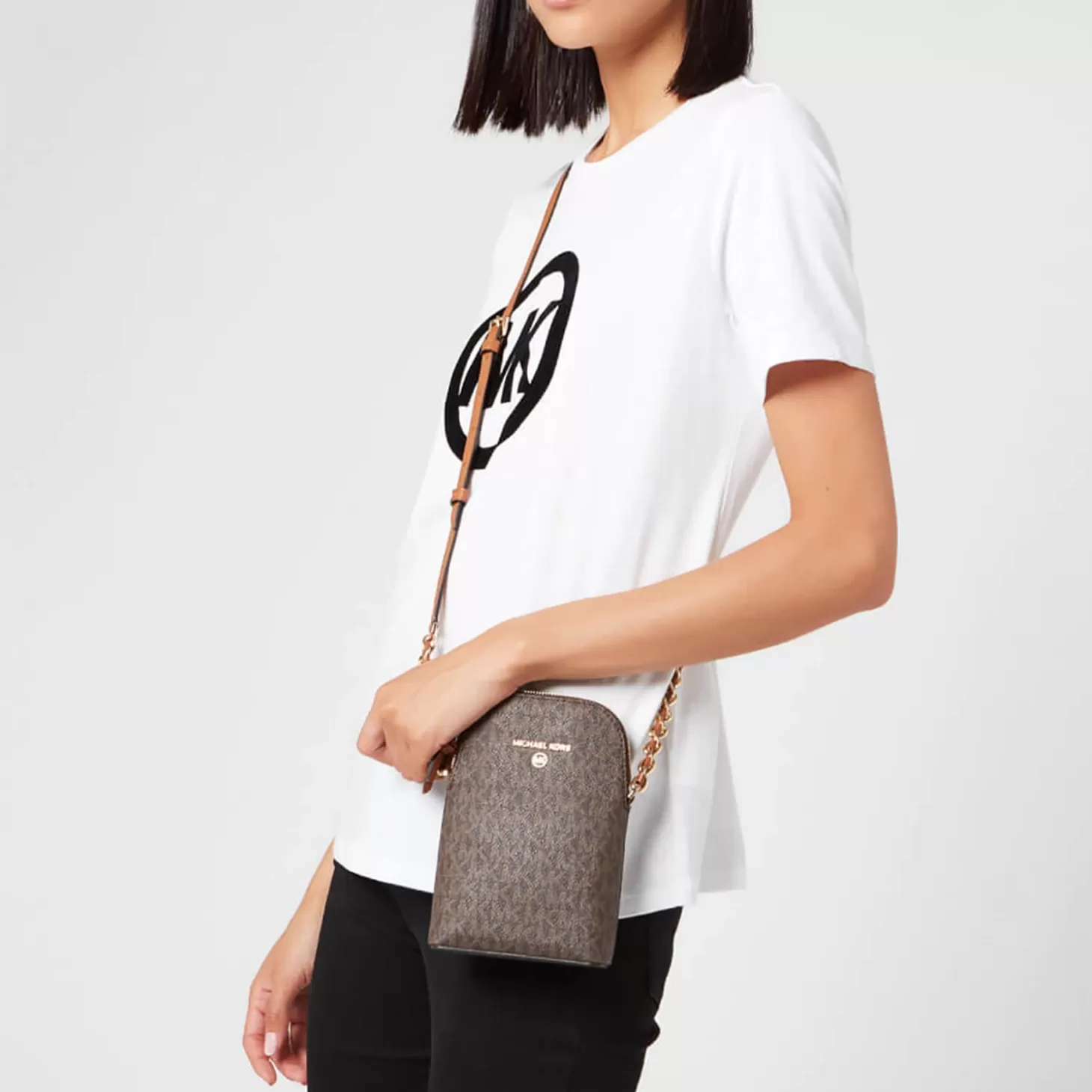 Women's Jet Set Charm Phone Cross Body Bag - Brown*MICHAEL Michael Kors Store