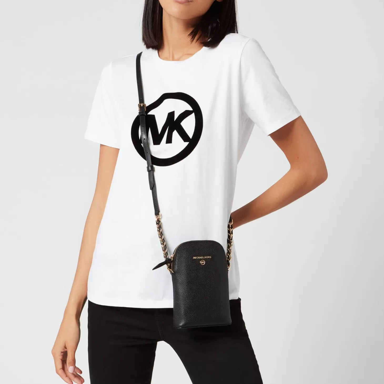 Women's Jet Set Charm Small Ns Chn Phn Xbody Bag - Black*MICHAEL Michael Kors Cheap