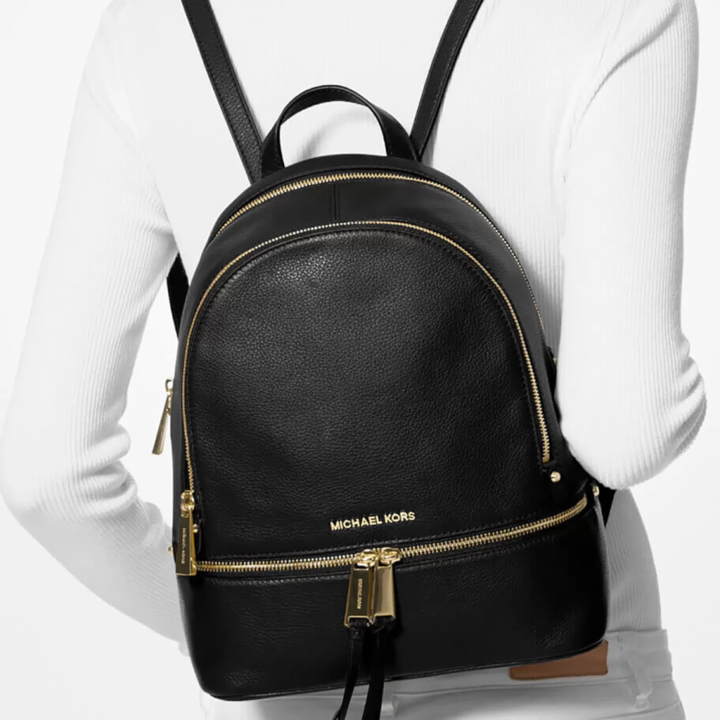 Women's Rhea Zip Medium Backpack - Black*MICHAEL Michael Kors Shop