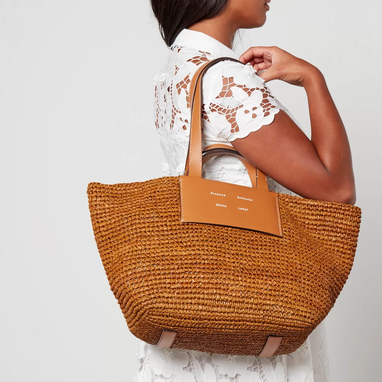 Women's Large Morris Rafia Tote Bag - Honey*Proenza Schouler White Label New
