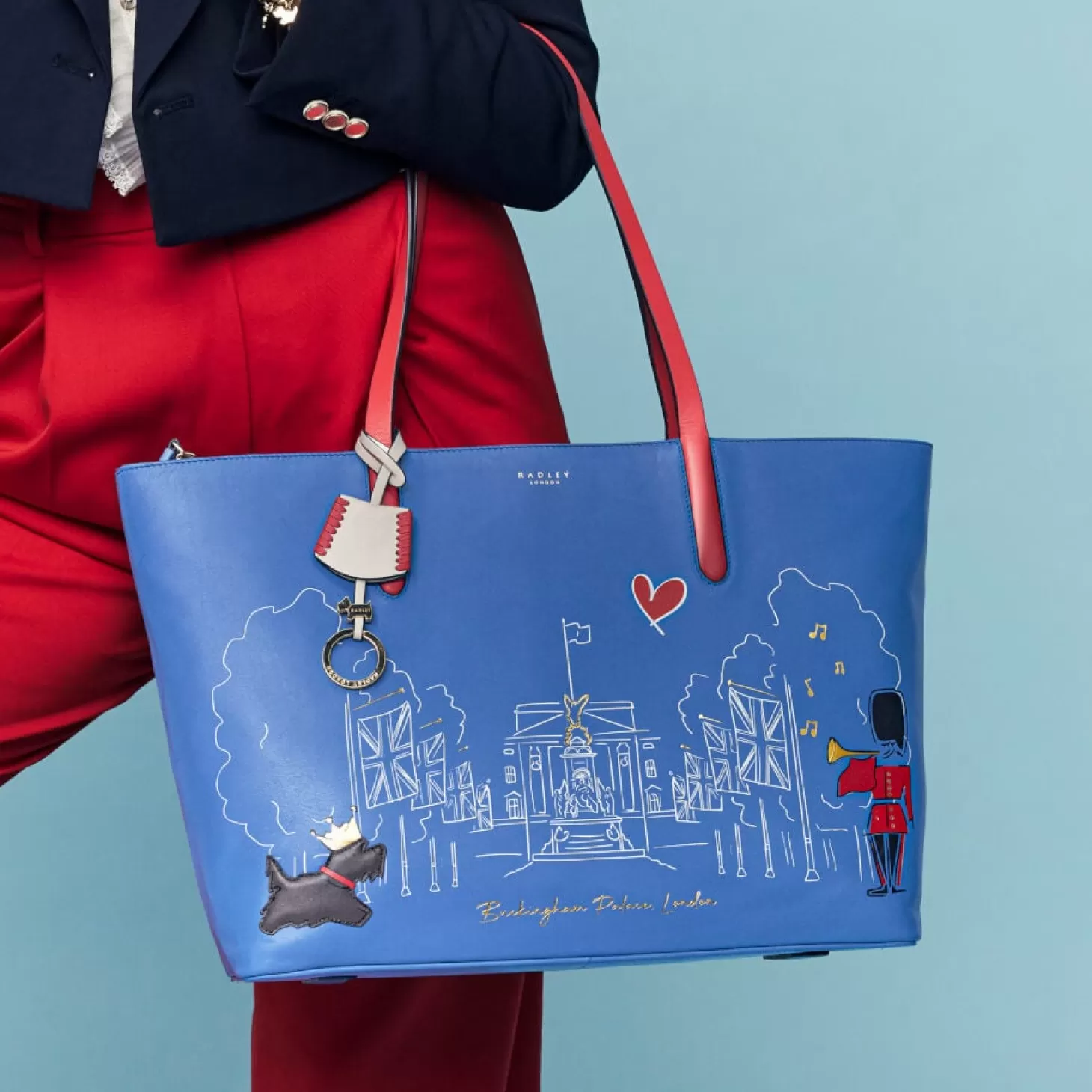 Women's The Coronation Large Zip Top Tote Bag - Regal Blue*Radley Cheap