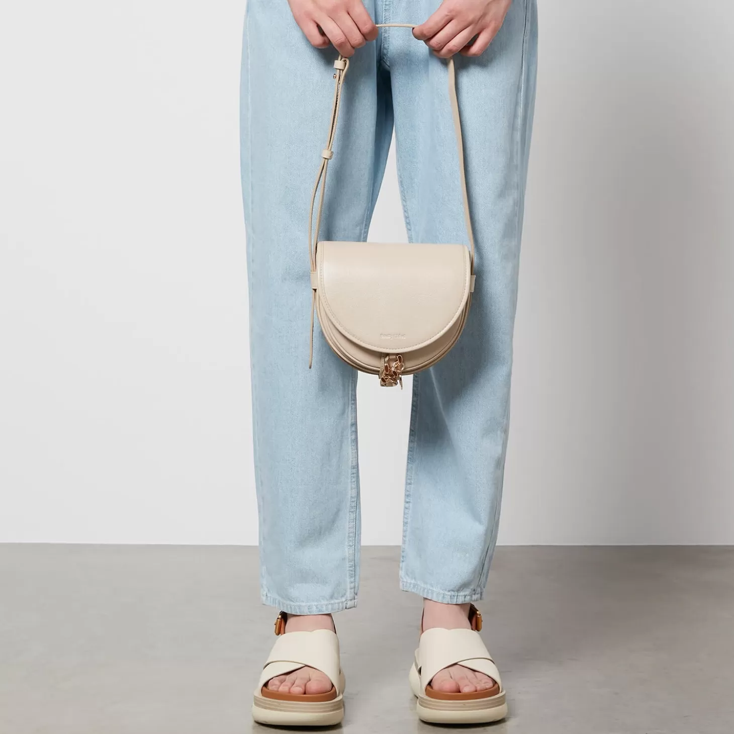 Women's Small Mara Saddle Bag - Cement Beige*See By Chloe Cheap