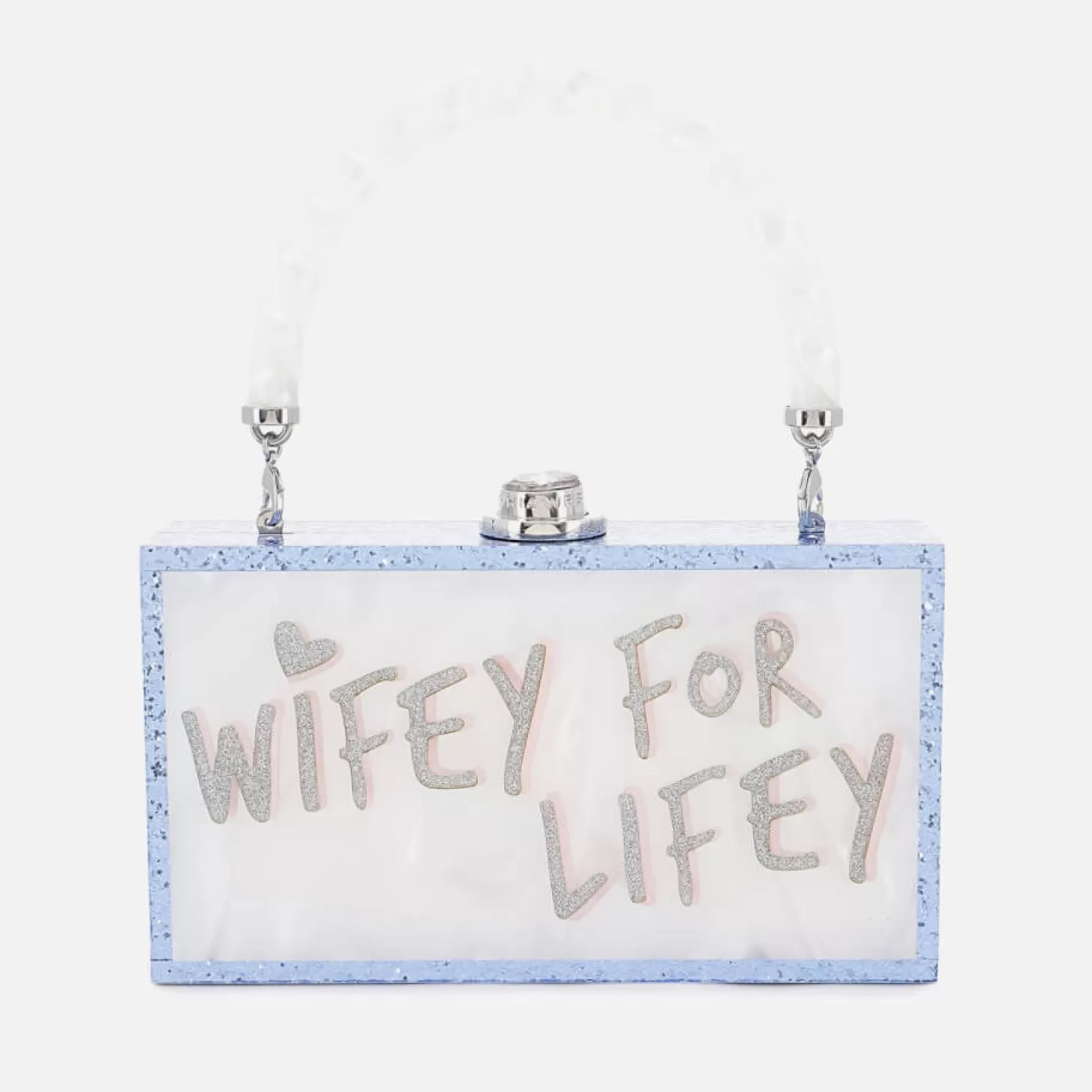 Women's Cleo Wifey For Lifey Purse - Pearl Blue*Sophia Webster Shop