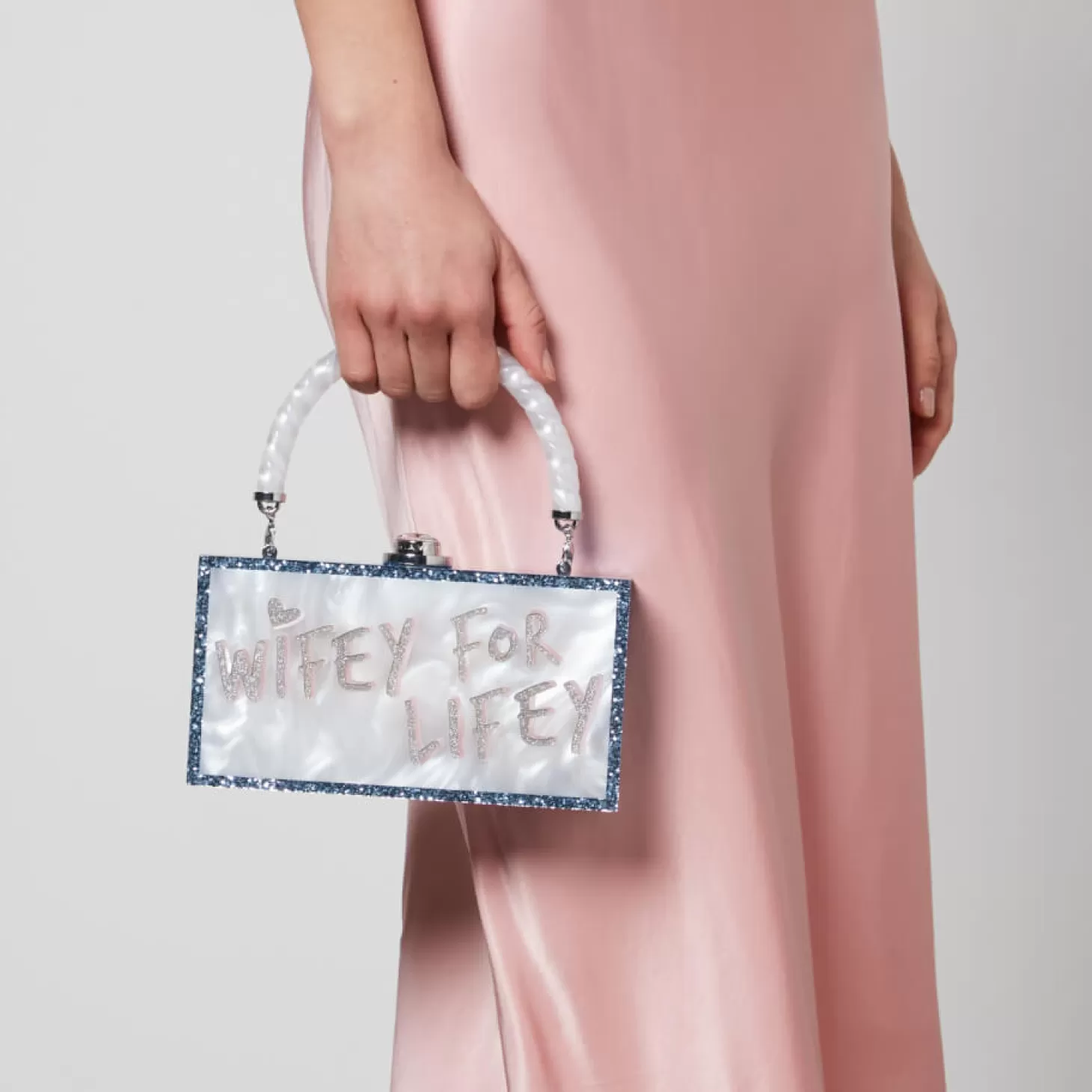 Women's Cleo Wifey For Lifey Purse - Pearl Blue*Sophia Webster Shop