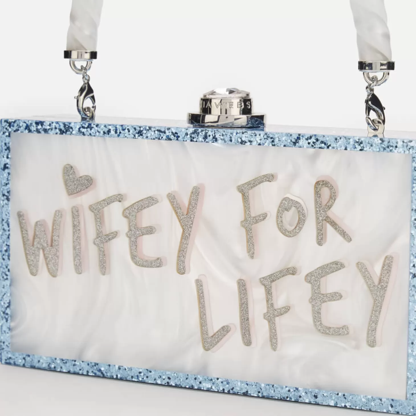 Women's Cleo Wifey For Lifey Purse - Pearl Blue*Sophia Webster Shop