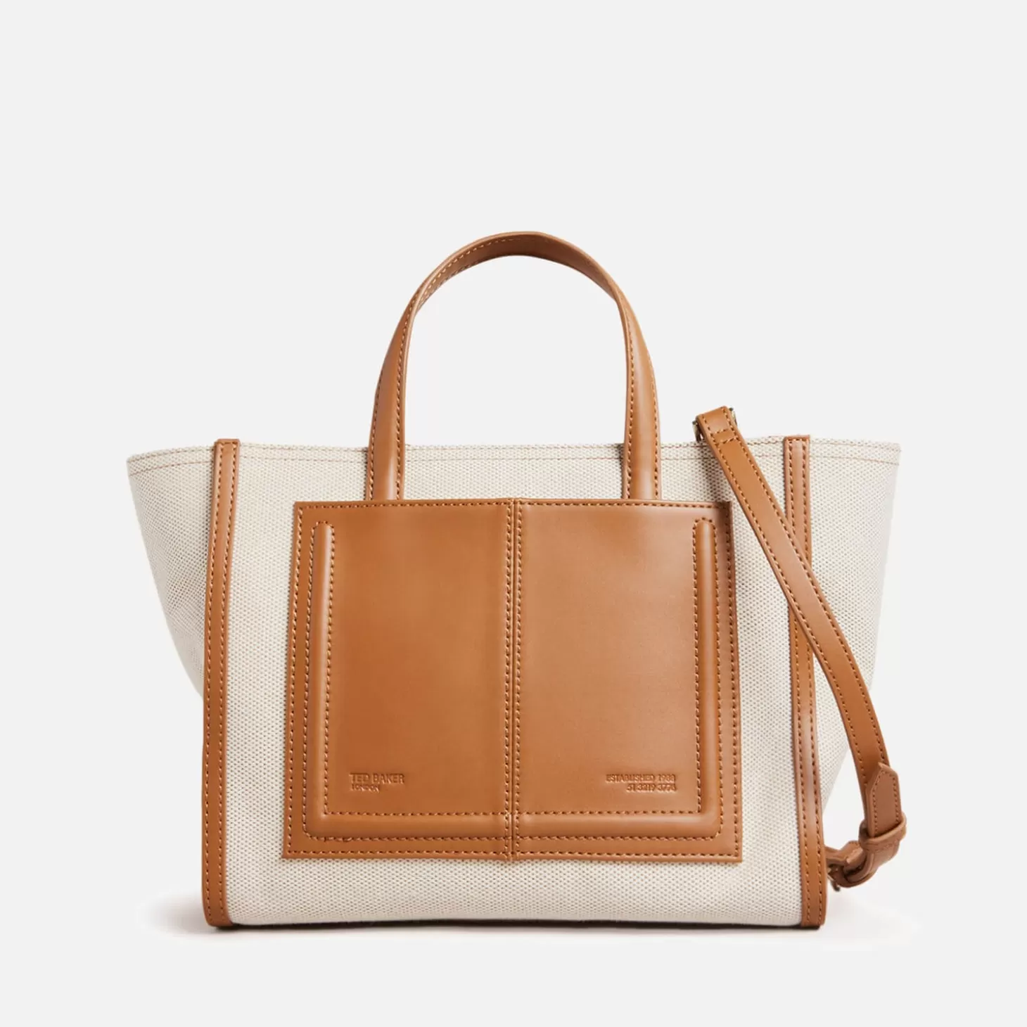 Aksanna Medium Canvas And Faux Leather Tote Bag*Ted Baker Store