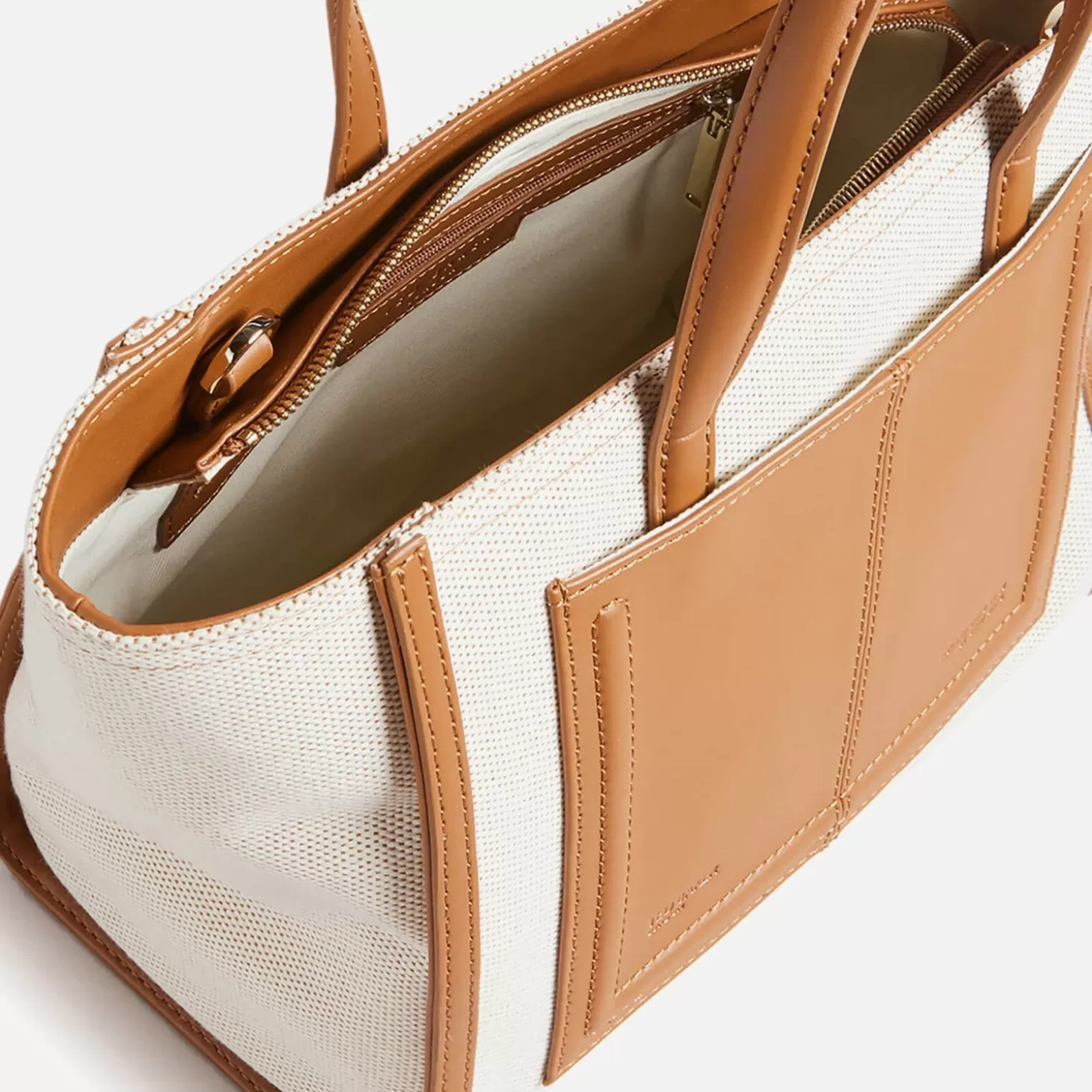Aksanna Medium Canvas And Faux Leather Tote Bag*Ted Baker Store
