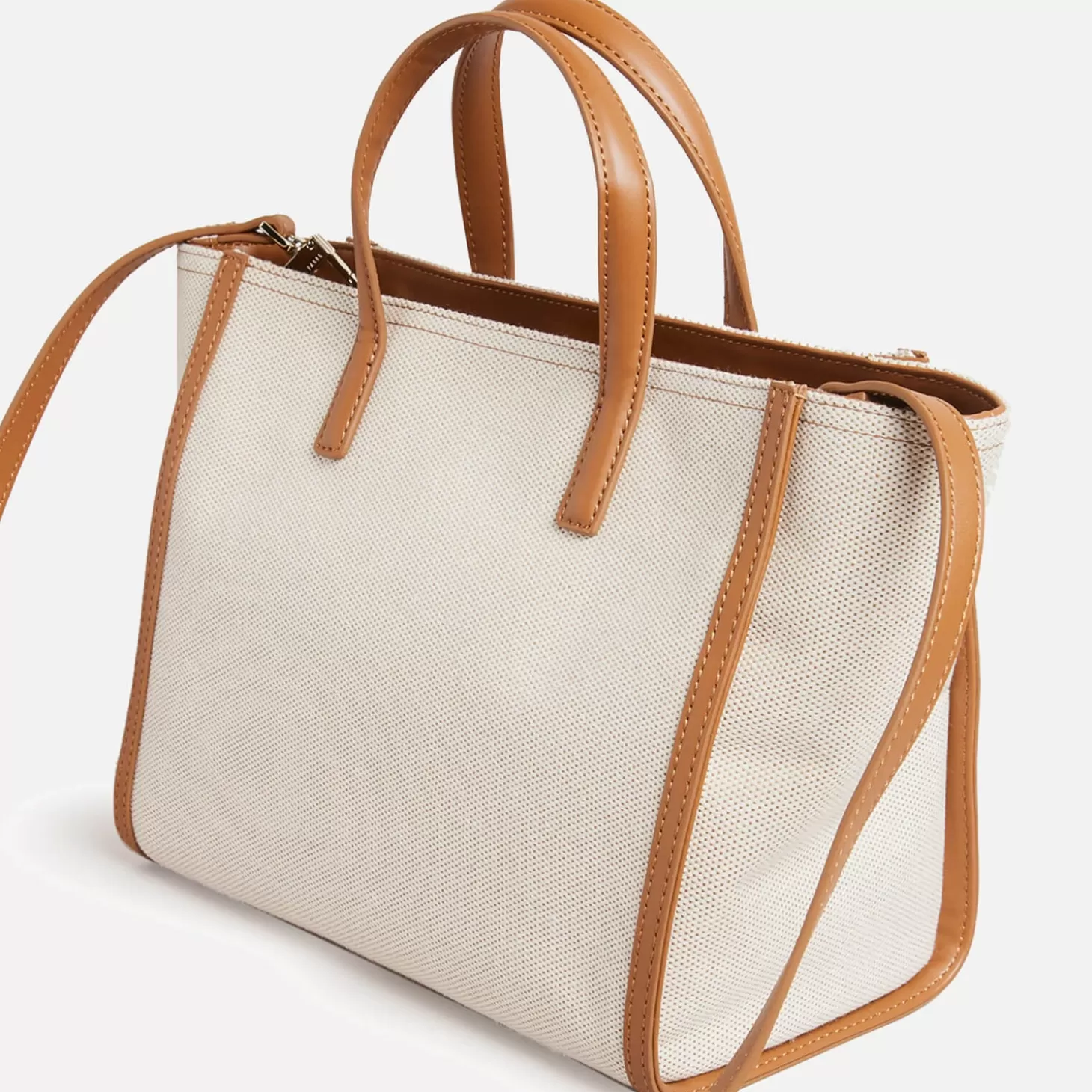 Aksanna Medium Canvas And Faux Leather Tote Bag*Ted Baker Store
