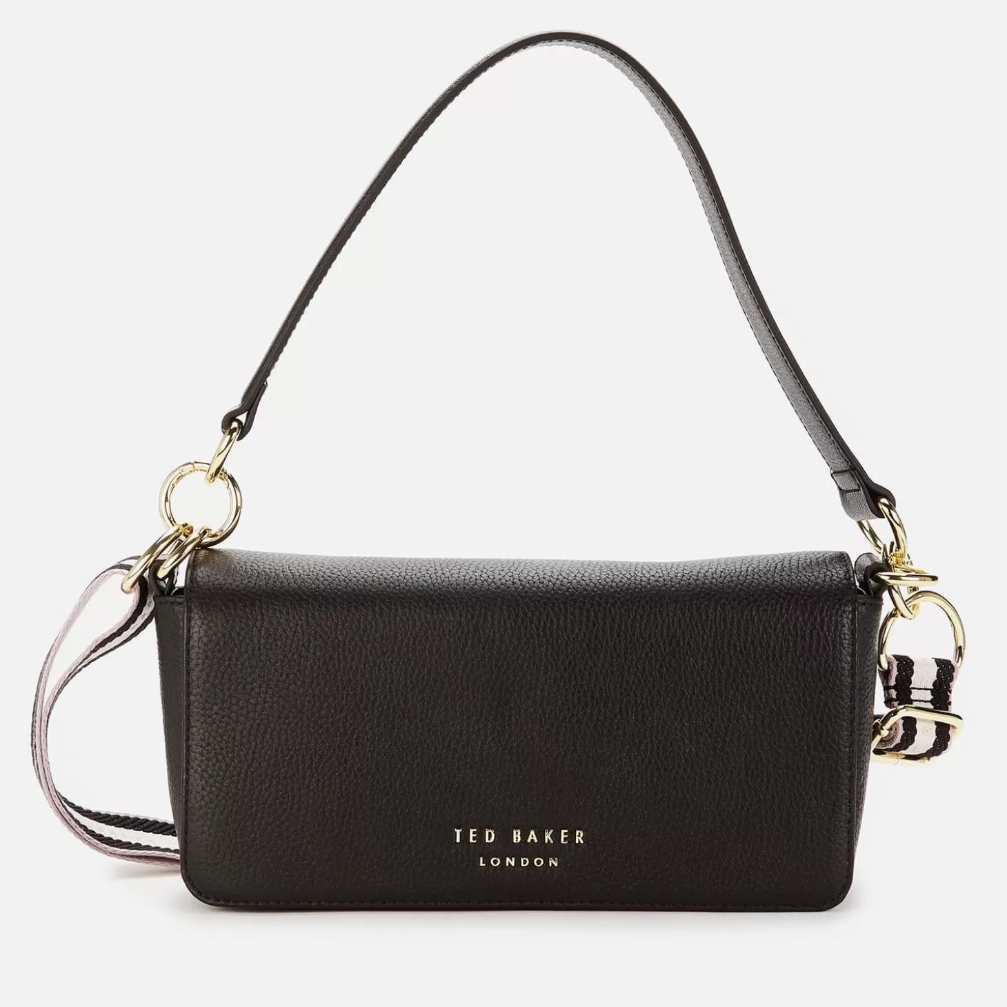 Women's Ammie Branded Webbing Strap Box Shoulder Bag - Jet-Black*Ted Baker Shop