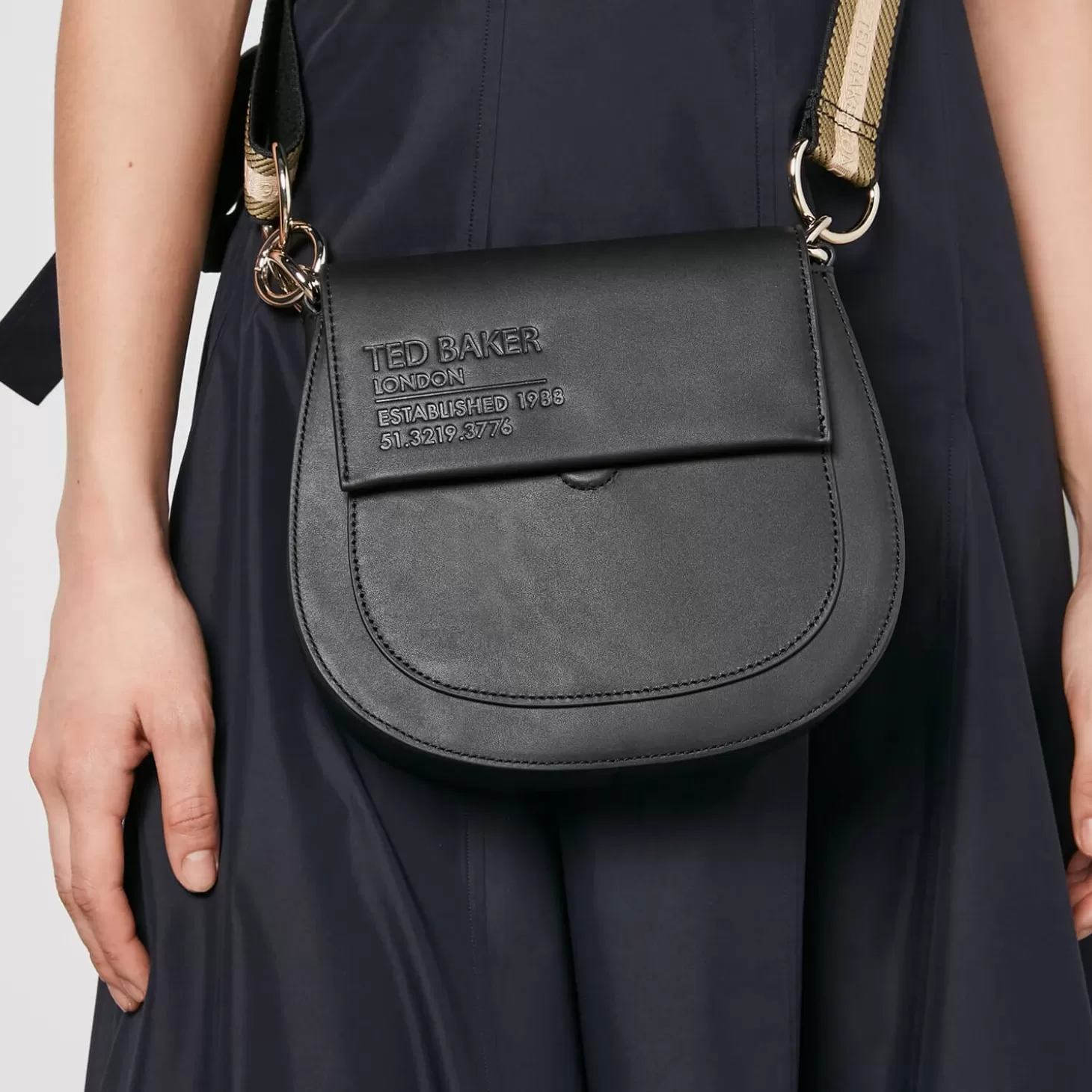 Women's Darcell Branded Cross Body Bag - Black*Ted Baker Cheap